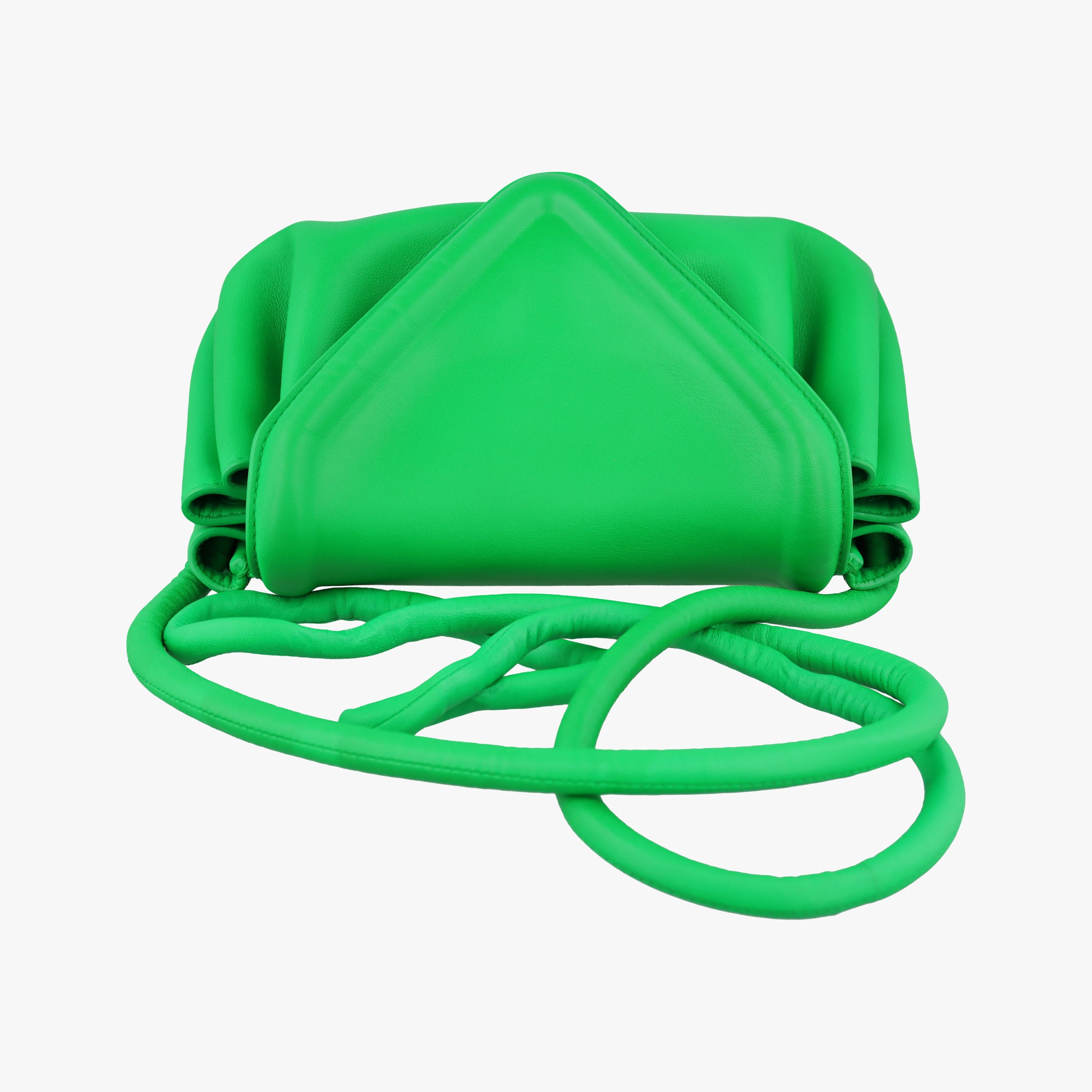 Pre-owned Bottega Veneta BEAK SMALL Green Leather  shoulderbag | stylenewstar