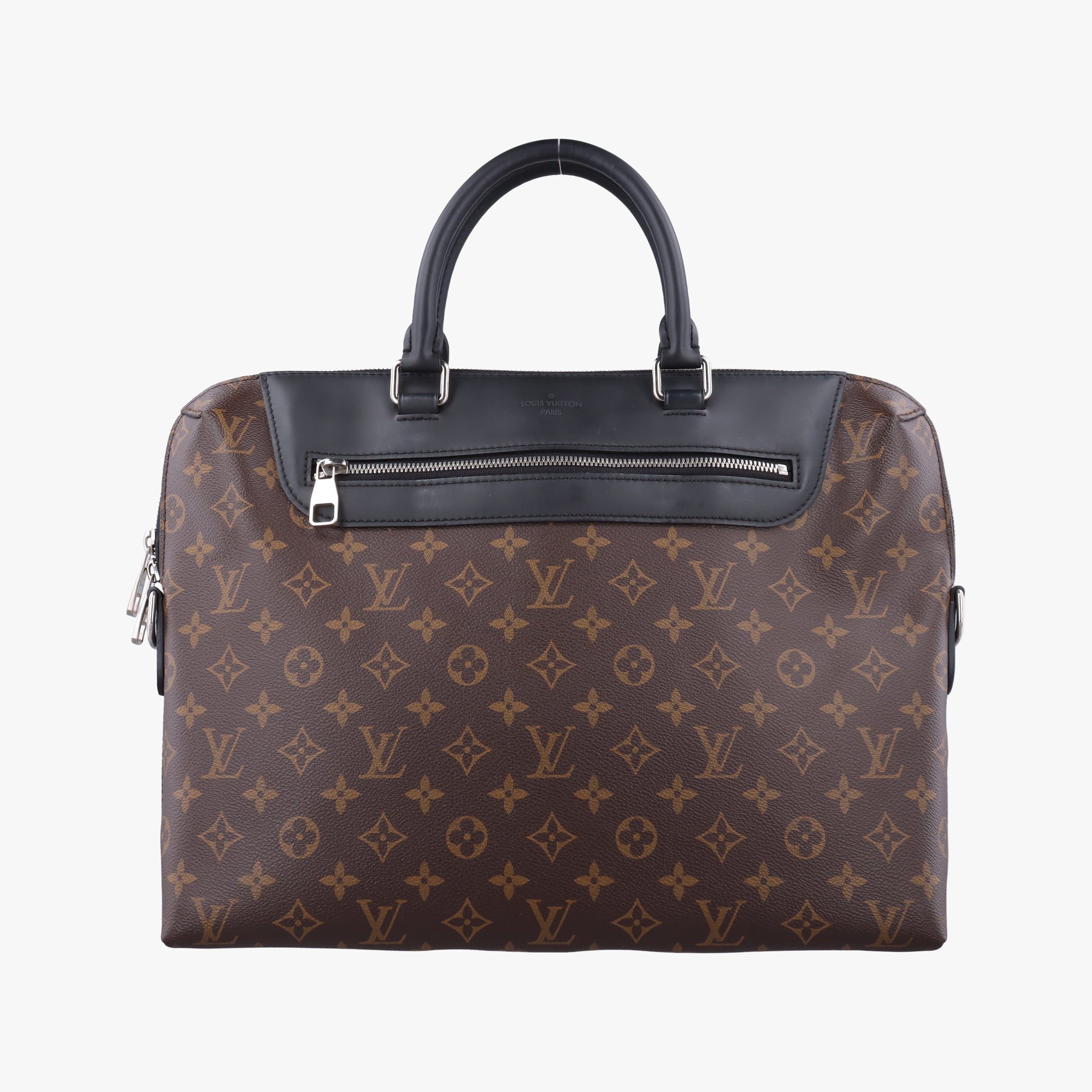 Secondhand Louis Vuitton Port Document Jour Brown×Black Monogram coated canvas M54019 handbag | stylenewstar