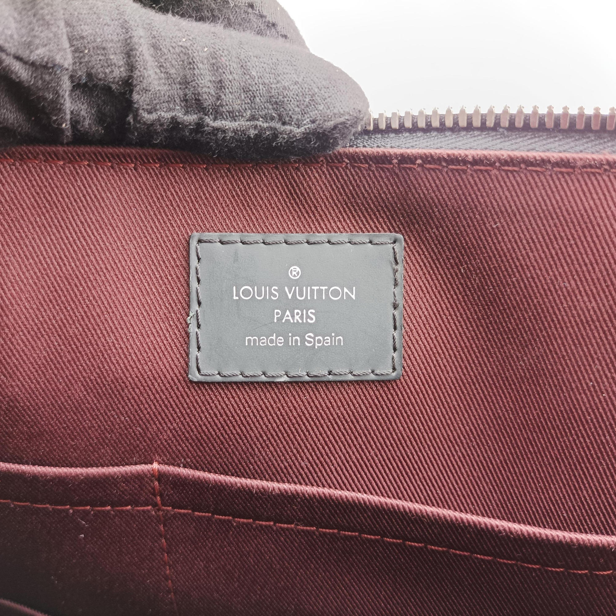 Secondhand Louis Vuitton Port Document Jour Brown×Black Monogram coated canvas M54019 handbag | stylenewstar
