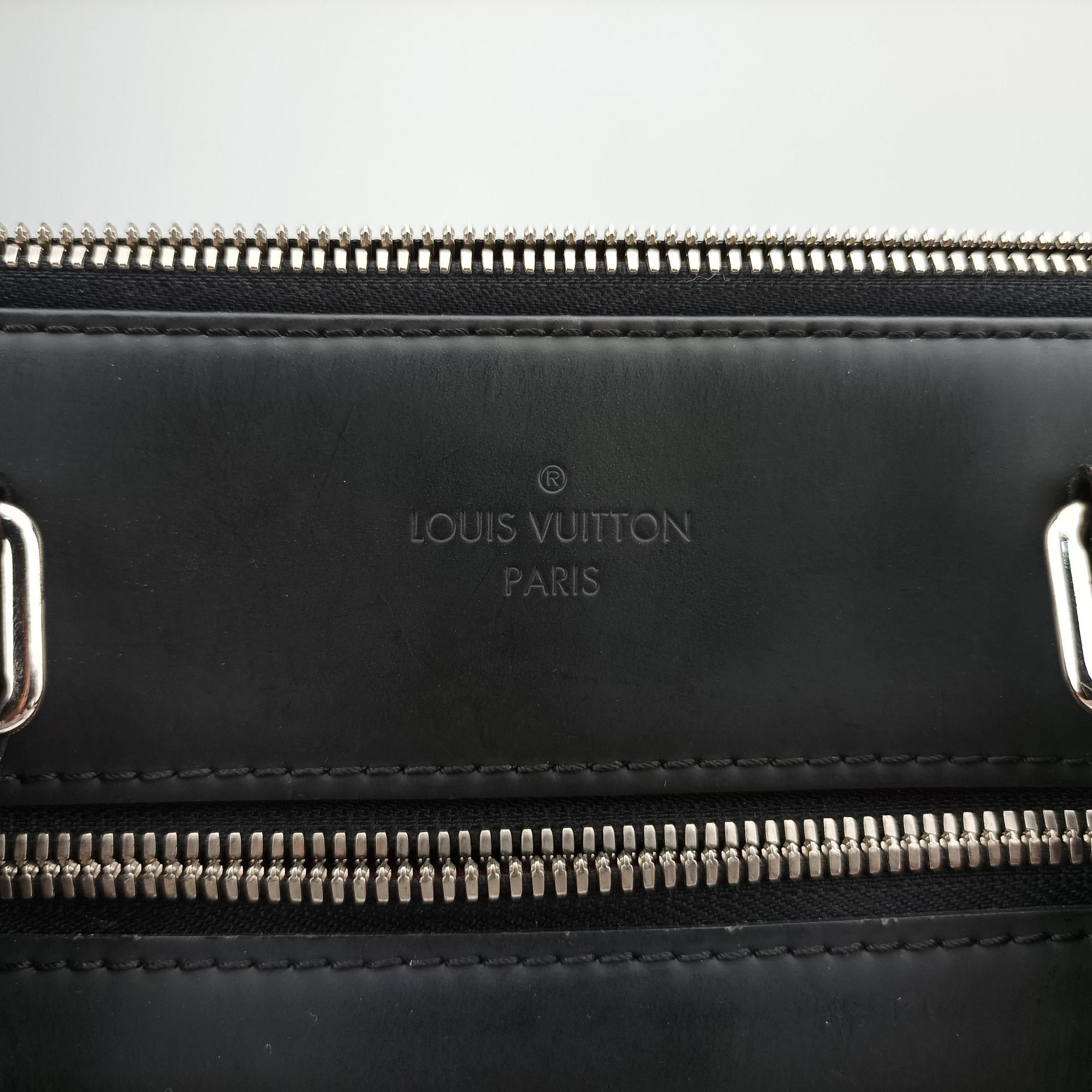 Secondhand Louis Vuitton Port Document Jour Brown×Black Monogram coated canvas M54019 handbag | stylenewstar
