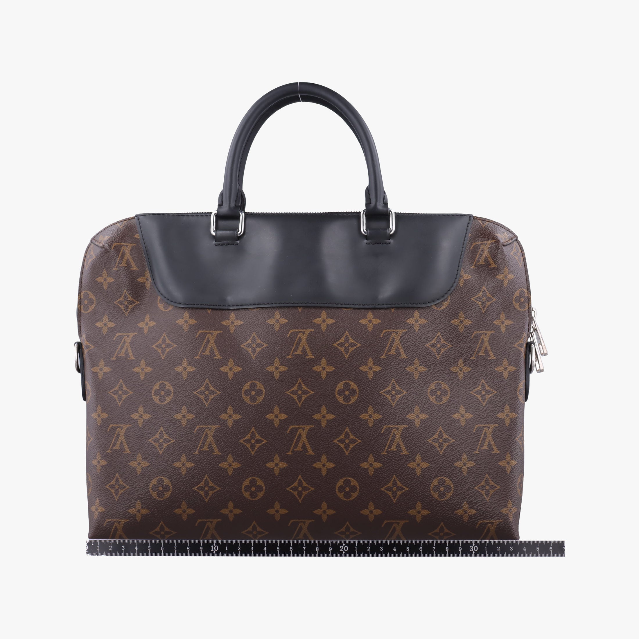 Secondhand Louis Vuitton Port Document Jour Brown×Black Monogram coated canvas M54019 handbag | stylenewstar