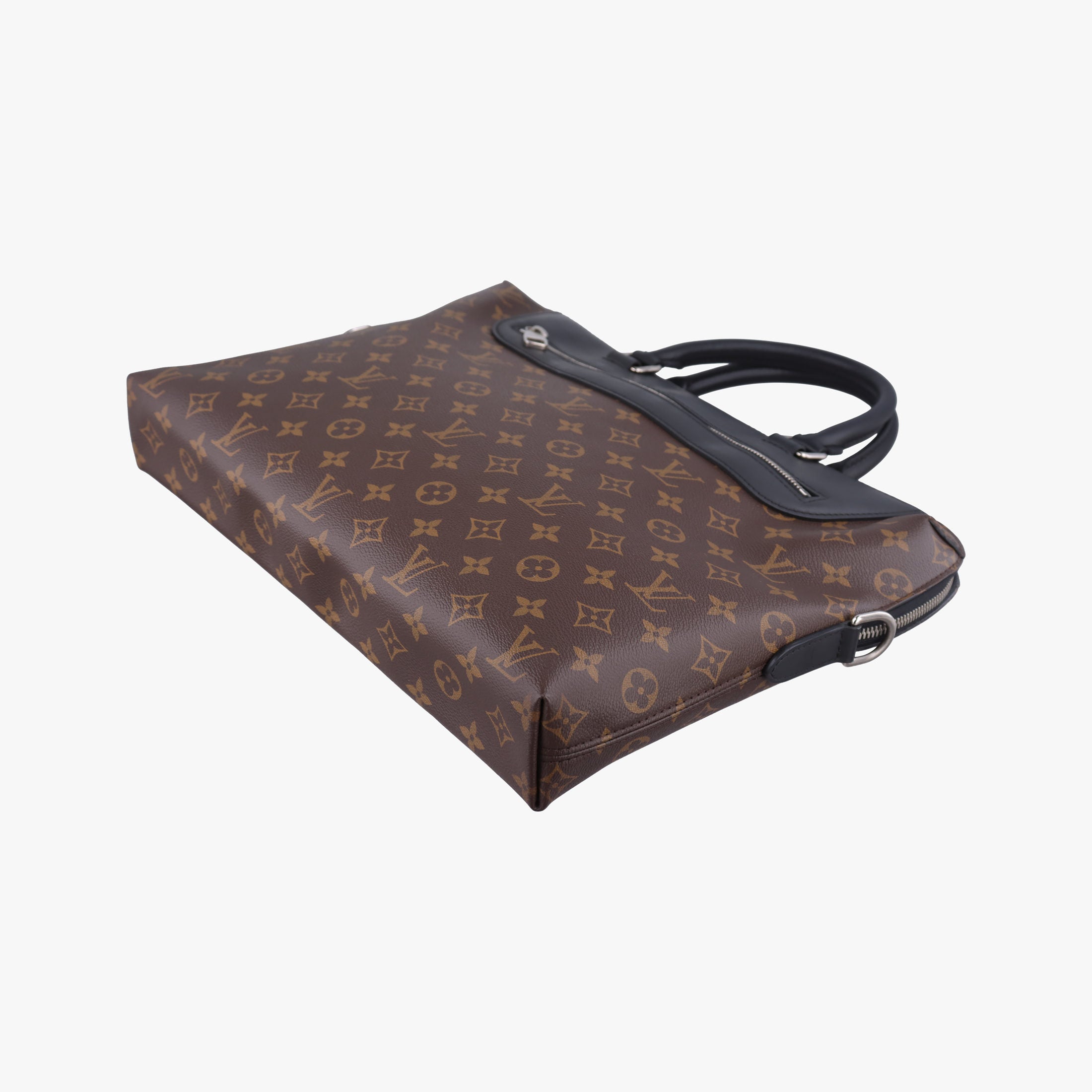 Secondhand Louis Vuitton Port Document Jour Brown×Black Monogram coated canvas M54019 handbag | stylenewstar