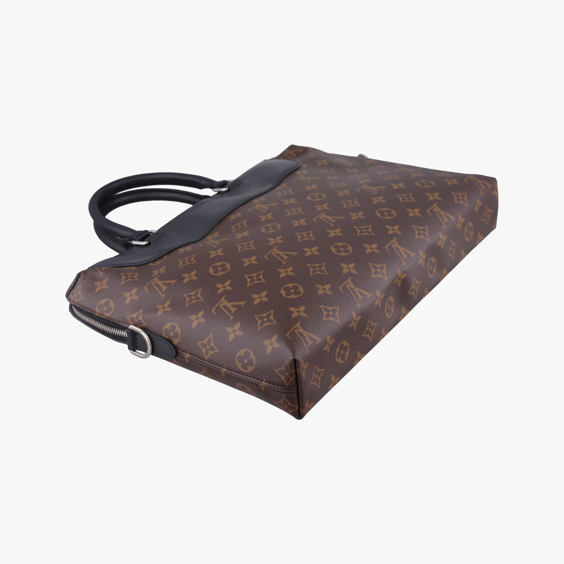 Secondhand Louis Vuitton Port Document Jour Brown×Black Monogram coated canvas M54019 handbag | stylenewstar