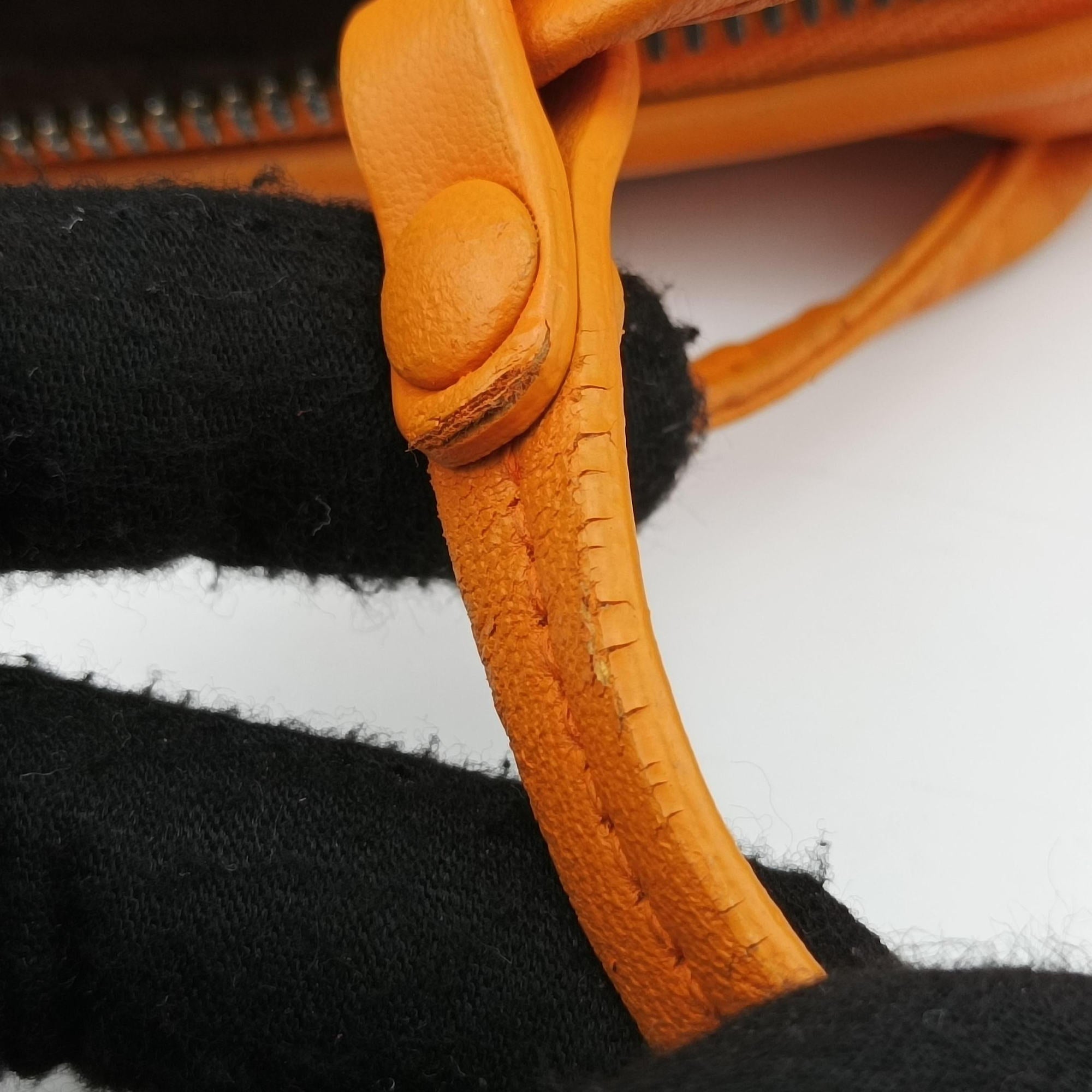 Pre-owned Bottega Veneta NODINI Intrecciato Orange lambskin  shoulderbag | stylenewstar