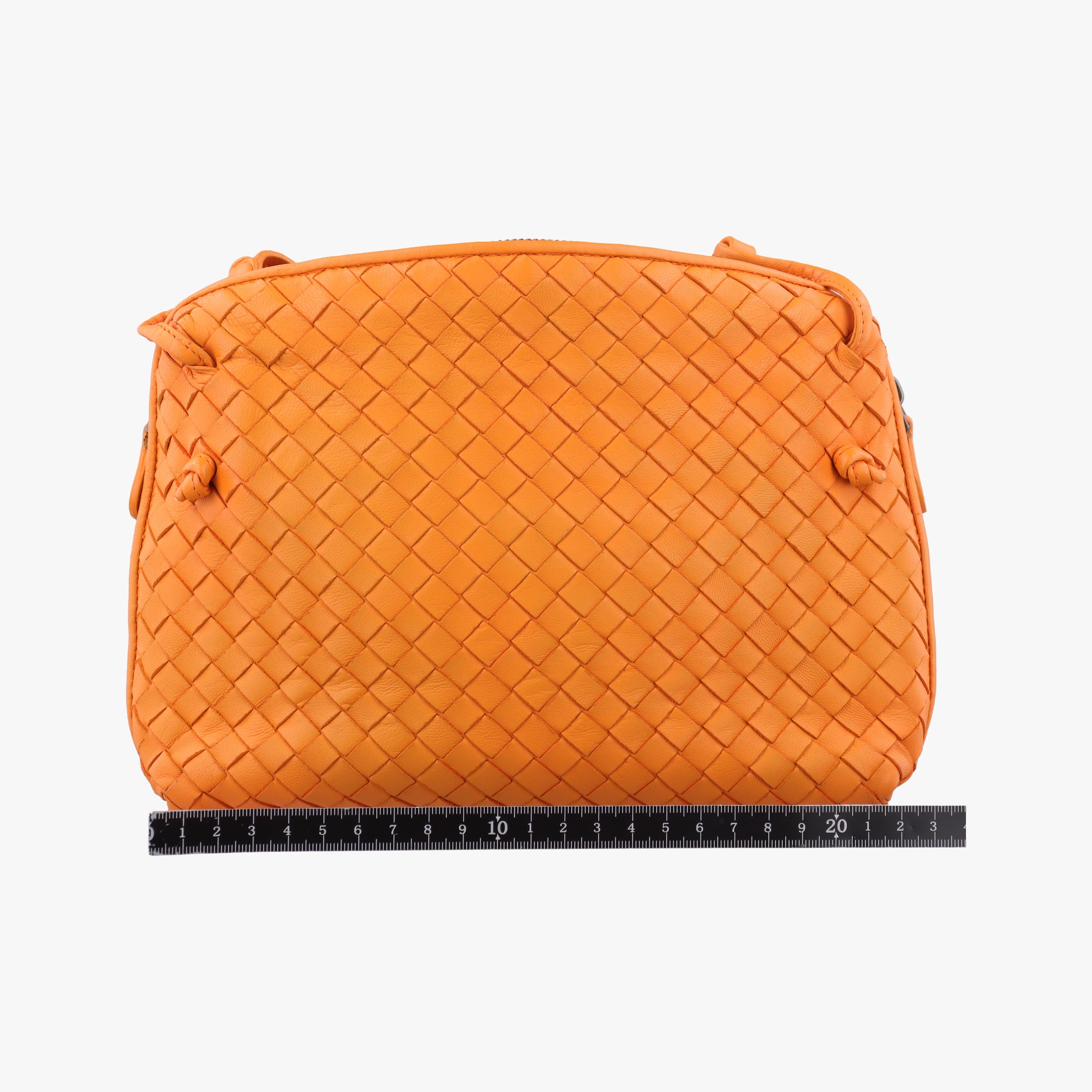 Pre-owned Bottega Veneta NODINI Intrecciato Orange lambskin  shoulderbag | stylenewstar