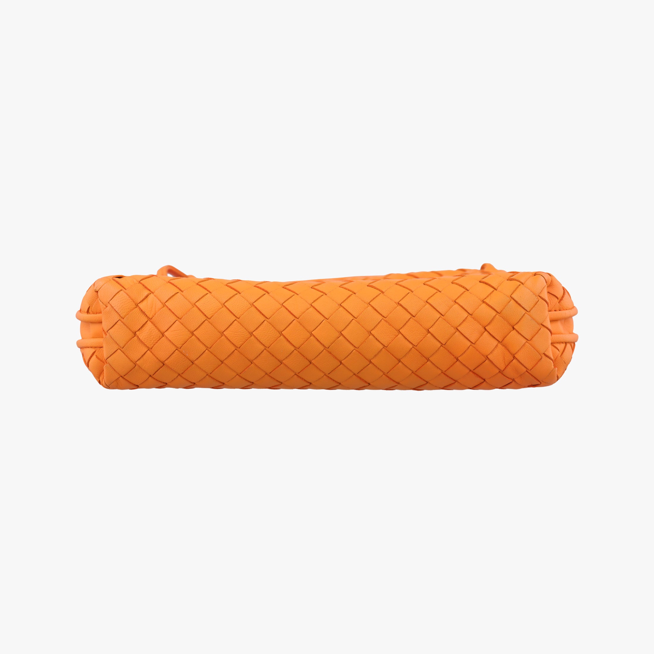 Pre-owned Bottega Veneta NODINI Intrecciato Orange lambskin  shoulderbag | stylenewstar
