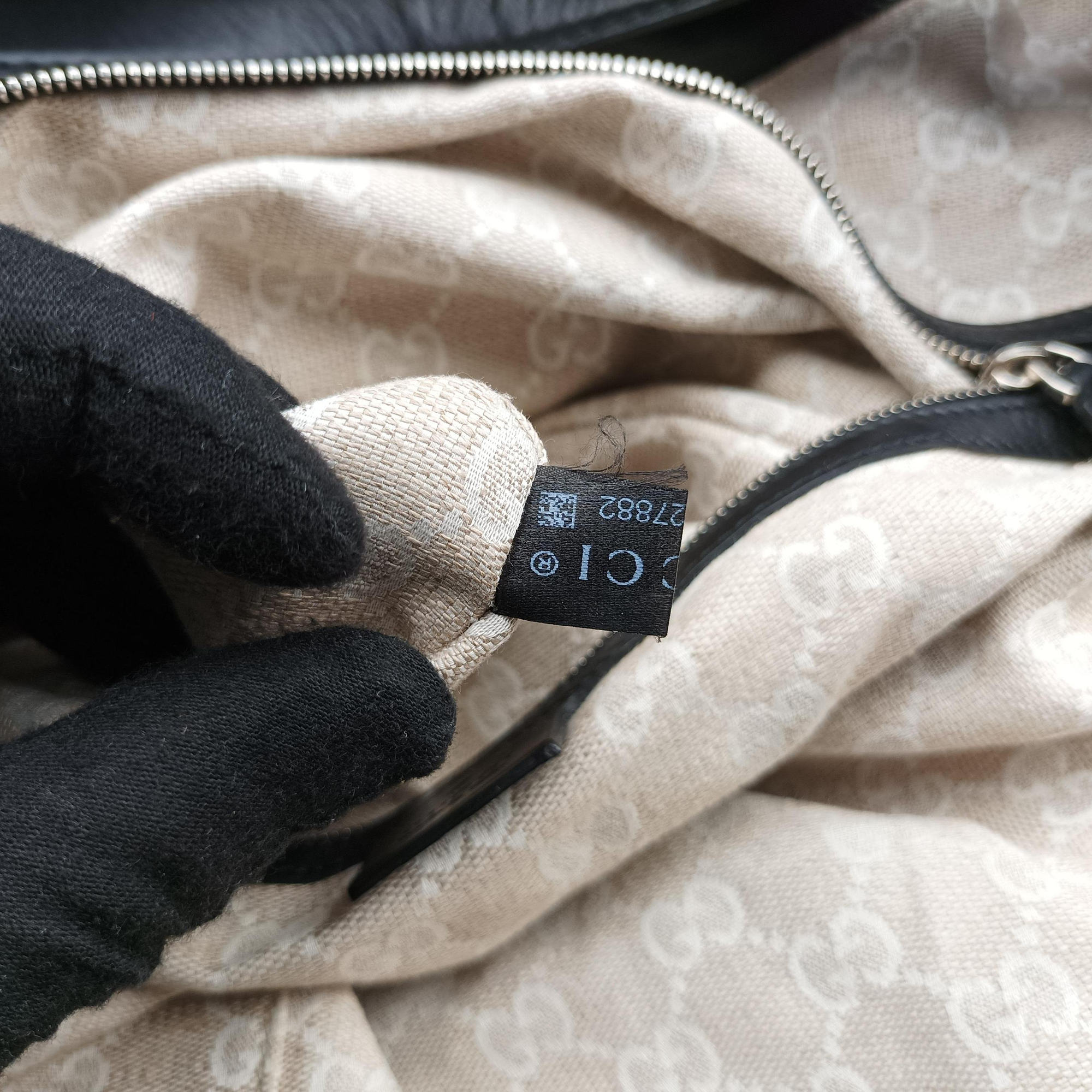 Pre-owned Gucci Stirrup Exotic Horsebit Black Leather 296855 shoulderbag | stylenewstar