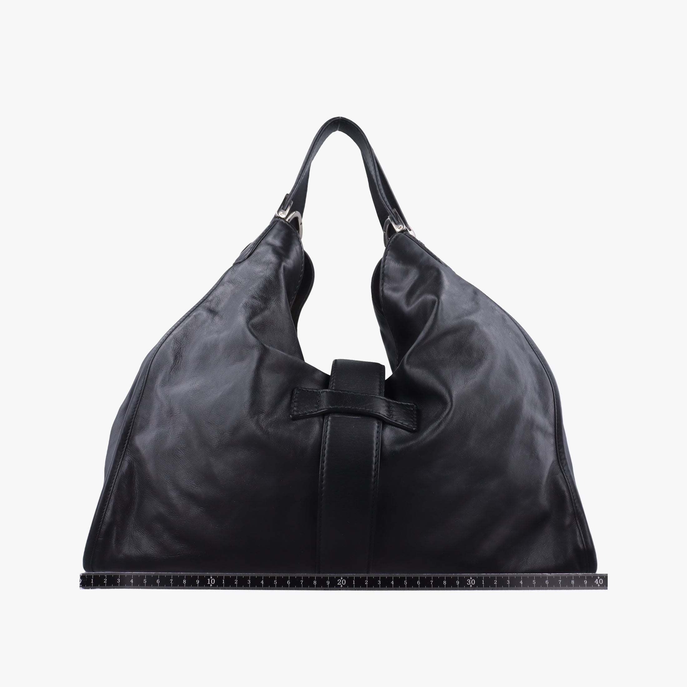 Pre-owned Gucci Stirrup Exotic Horsebit Black Leather 296855 shoulderbag | stylenewstar