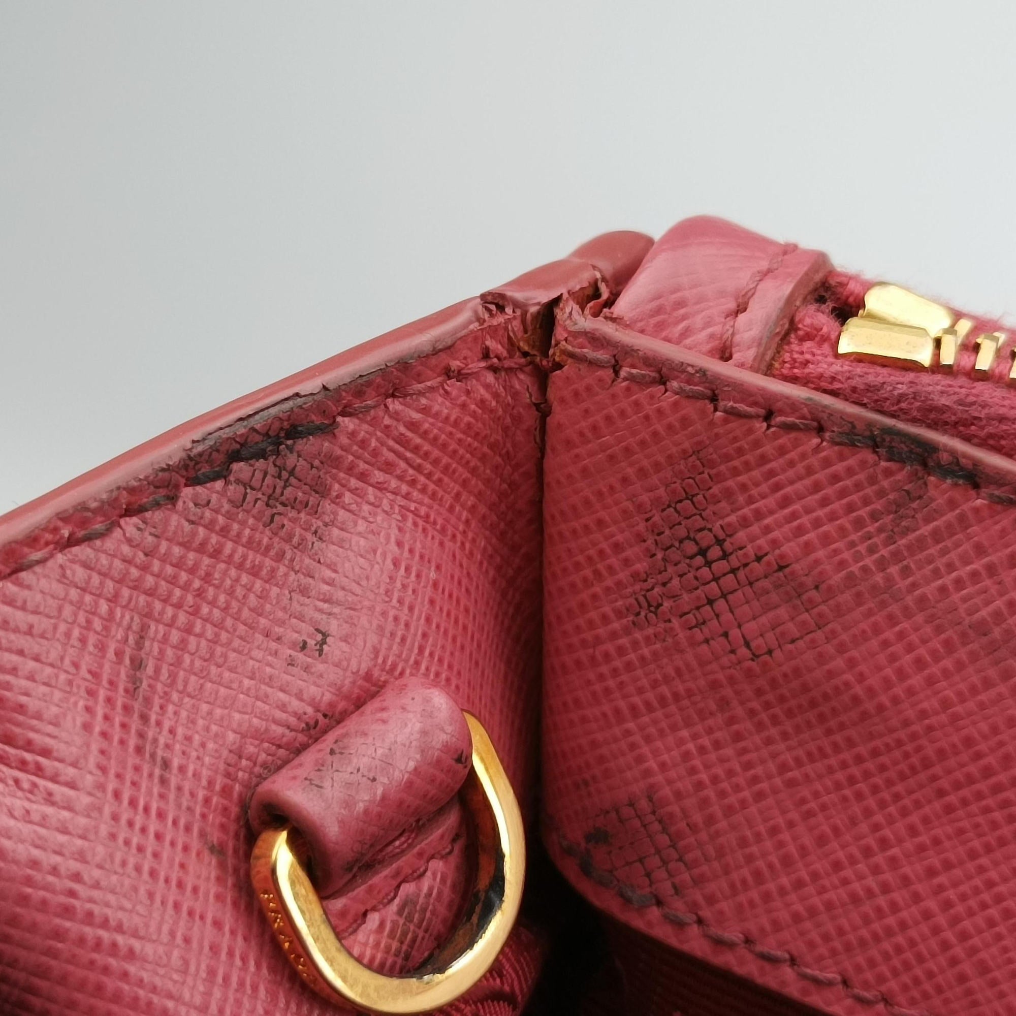 Pre-owned Prada Galleria Pink SAFFIANO Leather BN1786 handbag | stylenewstar