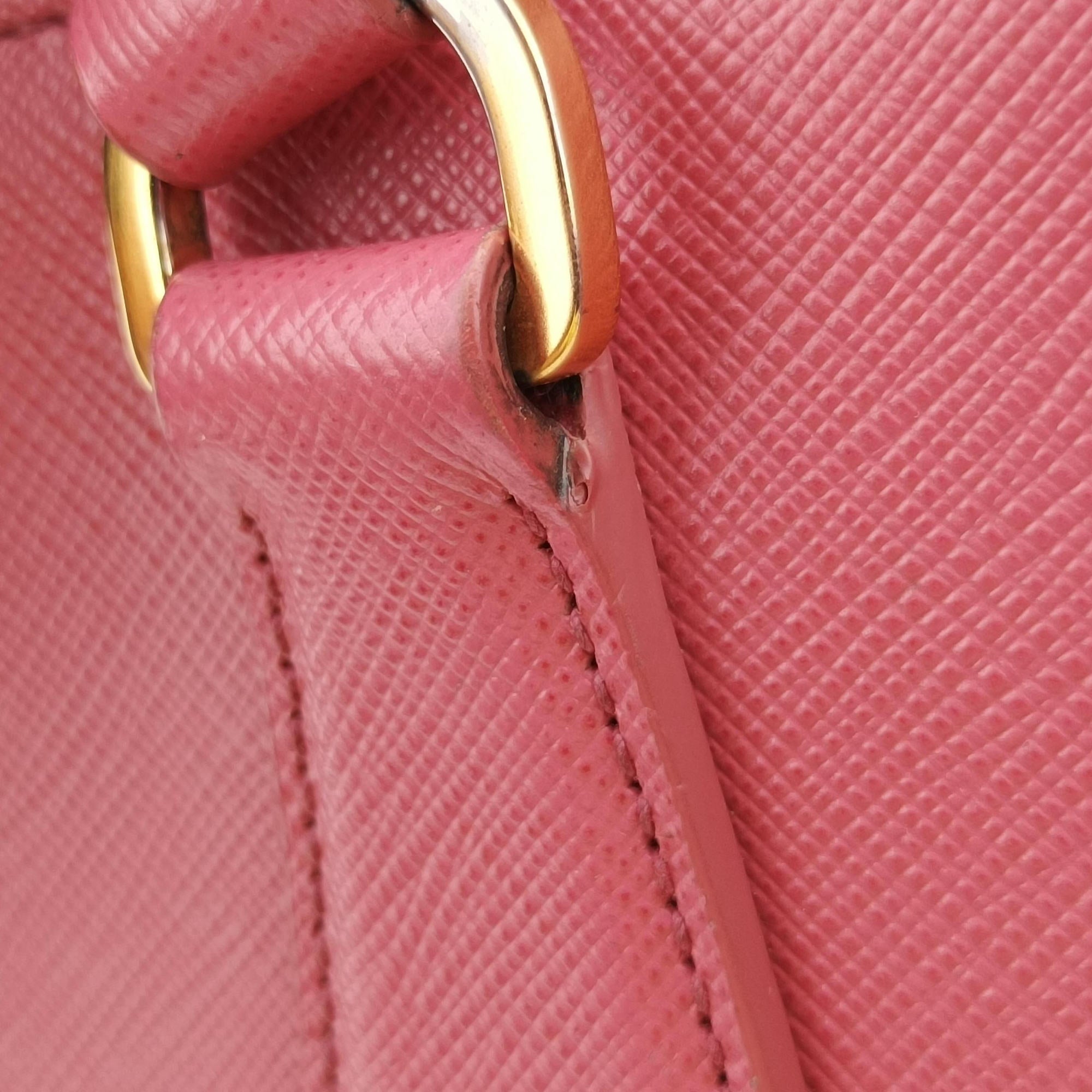 Pre-owned Prada Galleria Pink SAFFIANO Leather BN1786 handbag | stylenewstar