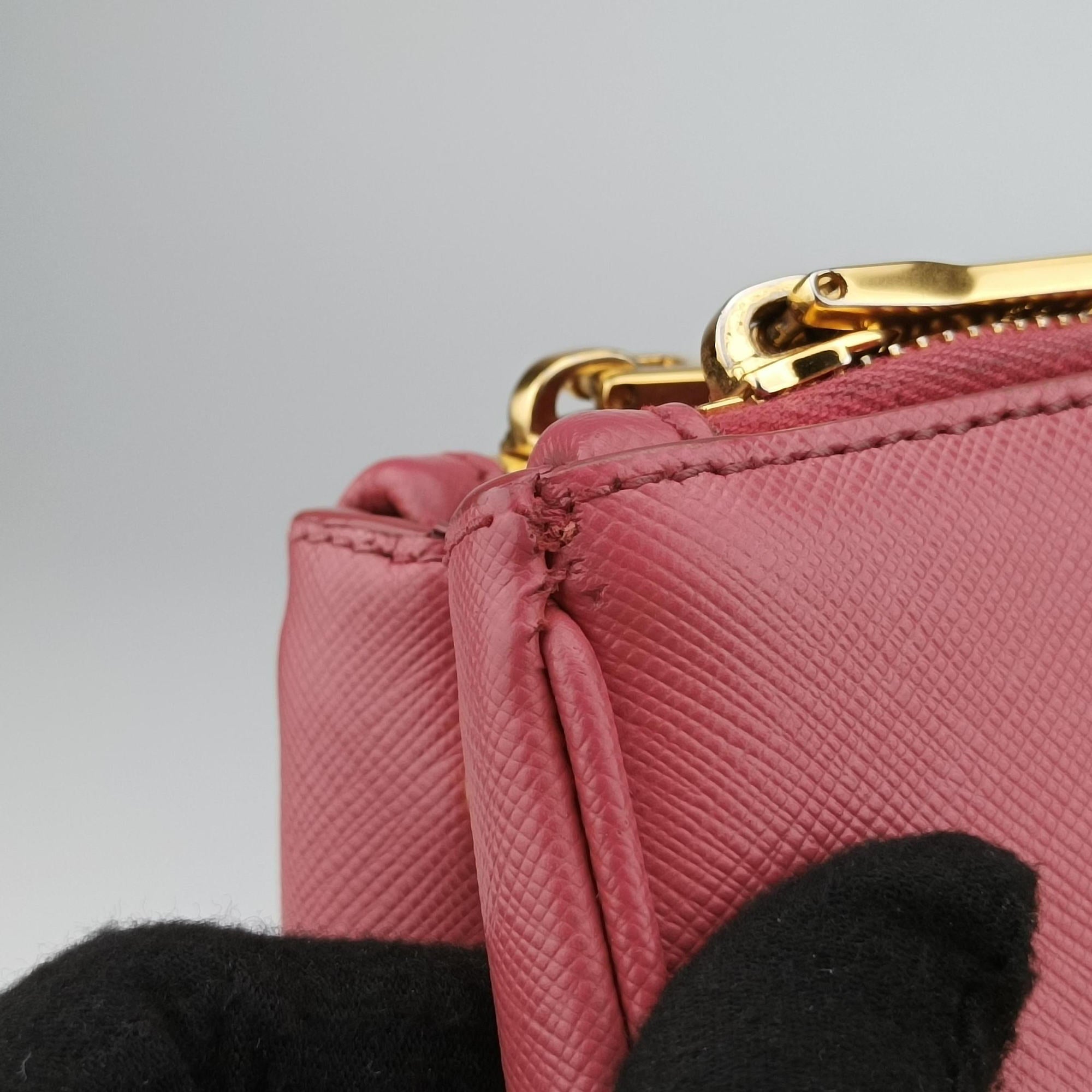 Pre-owned Prada Galleria Pink SAFFIANO Leather BN1786 handbag | stylenewstar