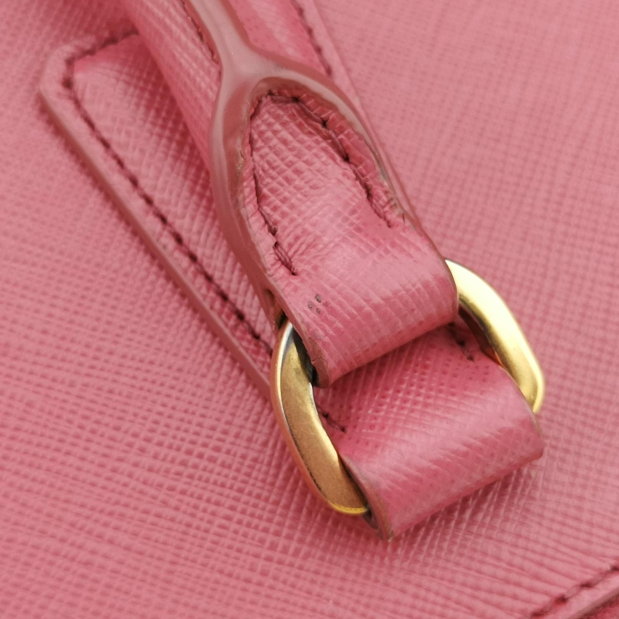 Pre-owned Prada Galleria Pink SAFFIANO Leather BN1786 handbag | stylenewstar