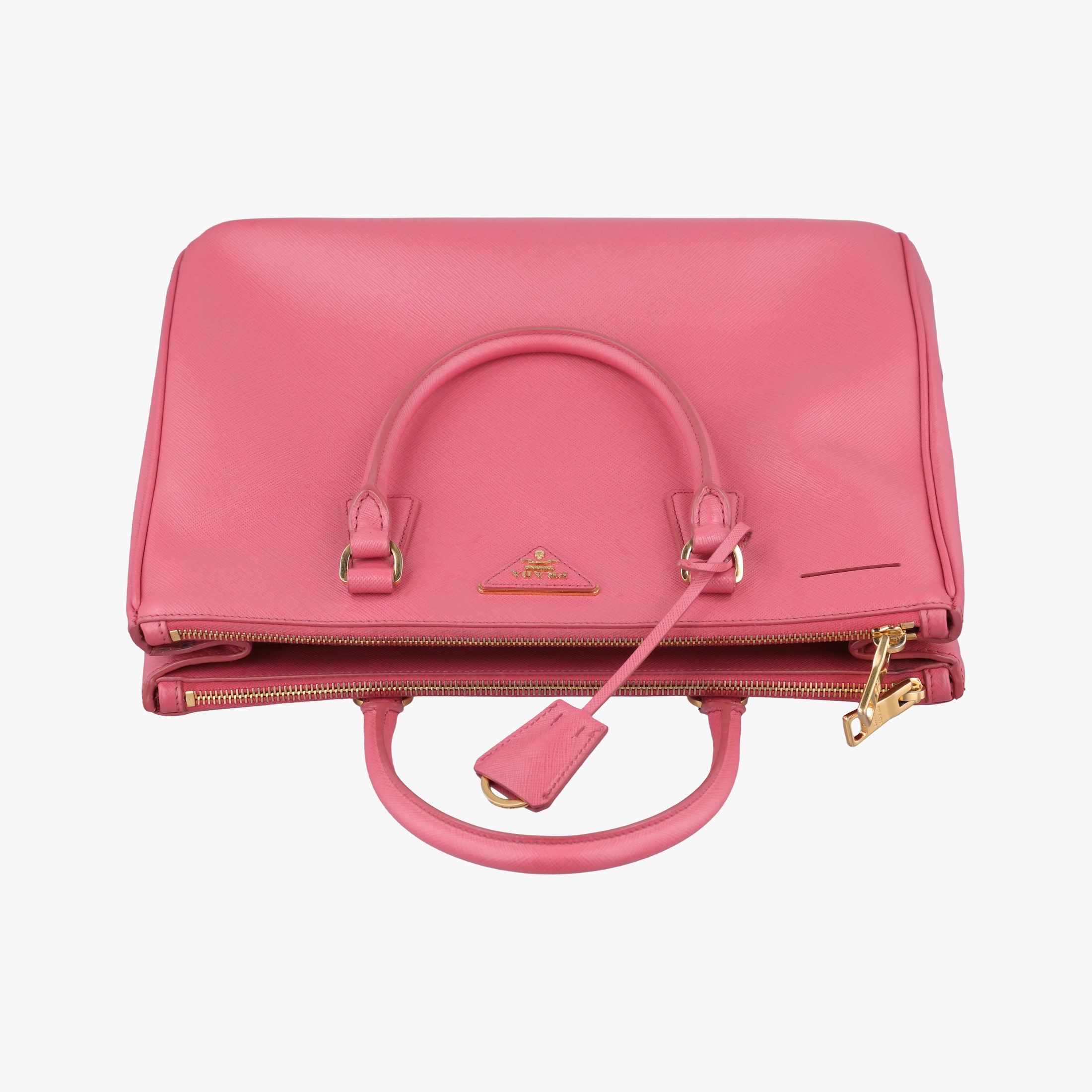 Pre-owned Prada Galleria Pink SAFFIANO Leather BN1786 handbag | stylenewstar