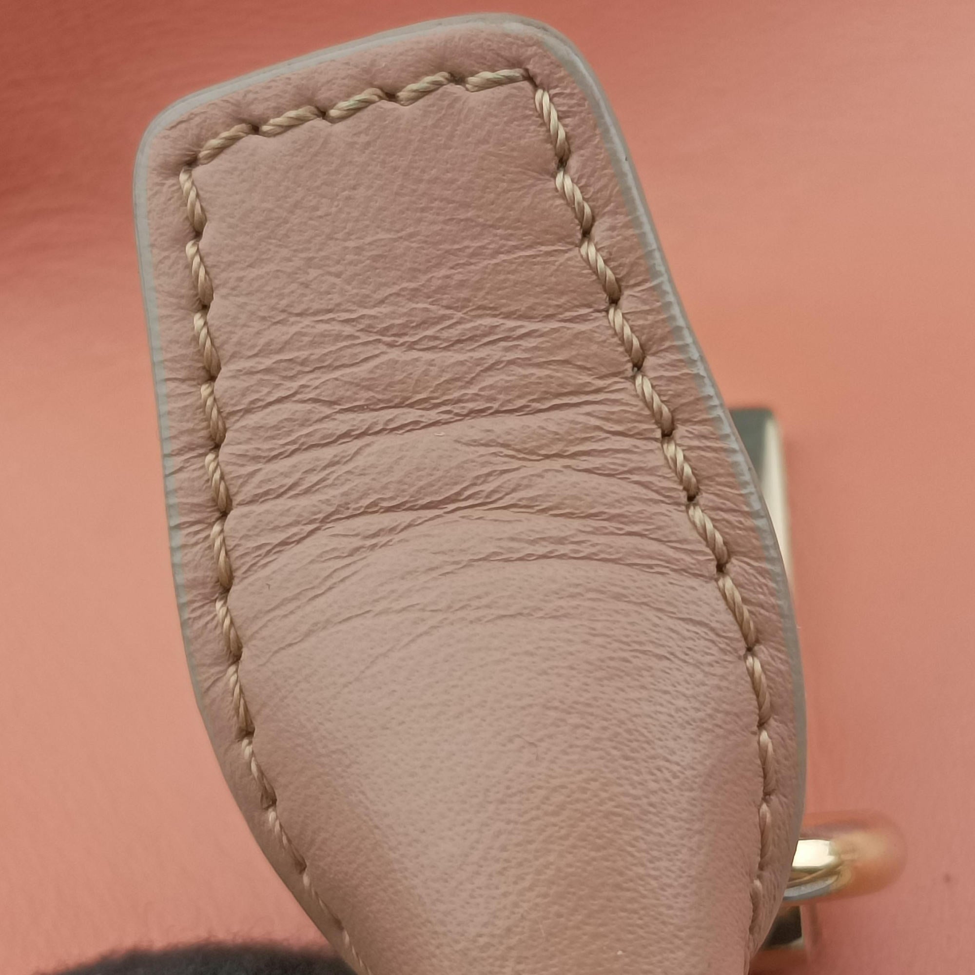 Pre-owned Chloe Baylee CoralxNude Leather  shoulderbag | stylenewstar