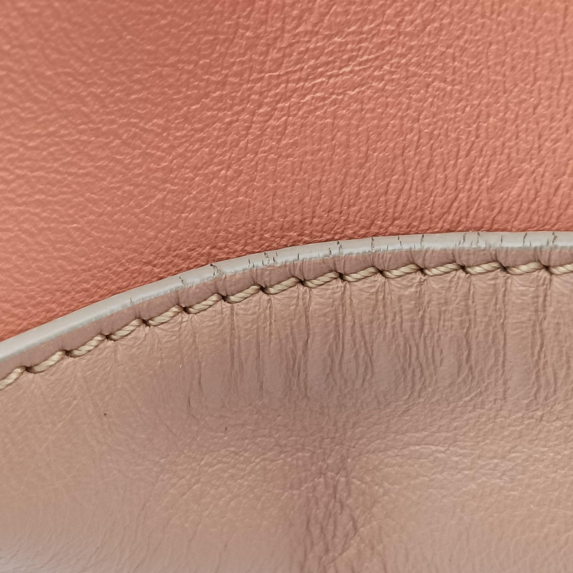 Pre-owned Chloe Baylee CoralxNude Leather  shoulderbag | stylenewstar