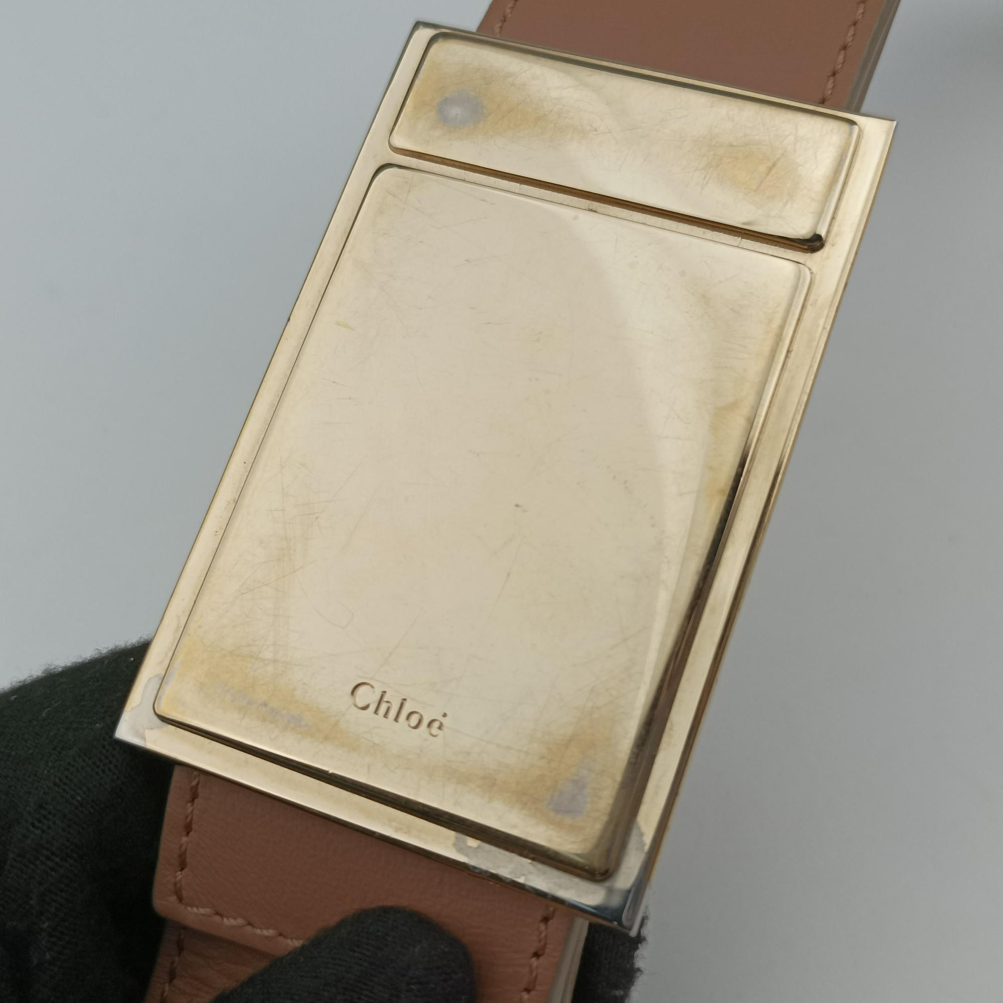 Pre-owned Chloe Baylee CoralxNude Leather  shoulderbag | stylenewstar