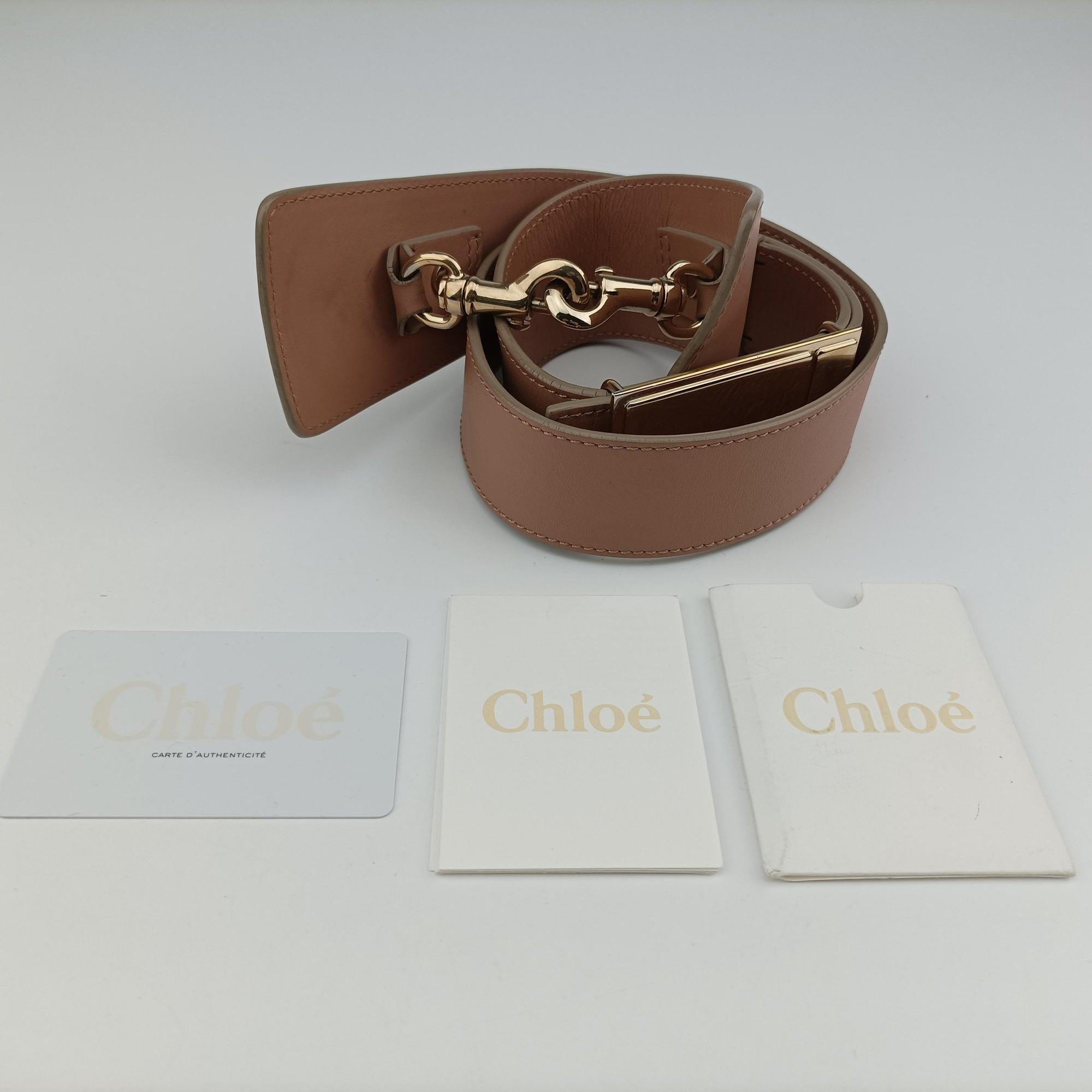 Pre-owned Chloe Baylee CoralxNude Leather  shoulderbag | stylenewstar