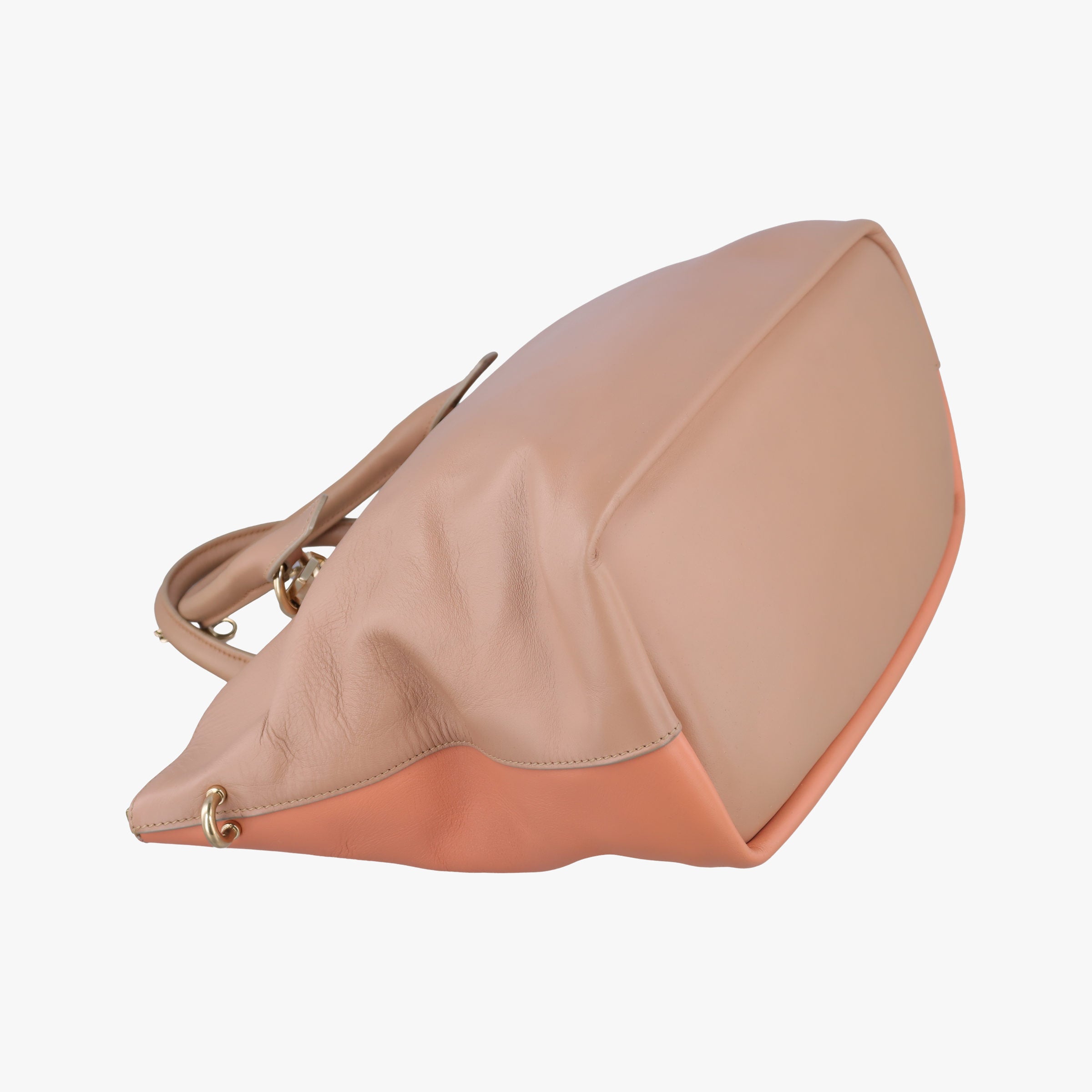 Pre-owned Chloe Baylee CoralxNude Leather  shoulderbag | stylenewstar