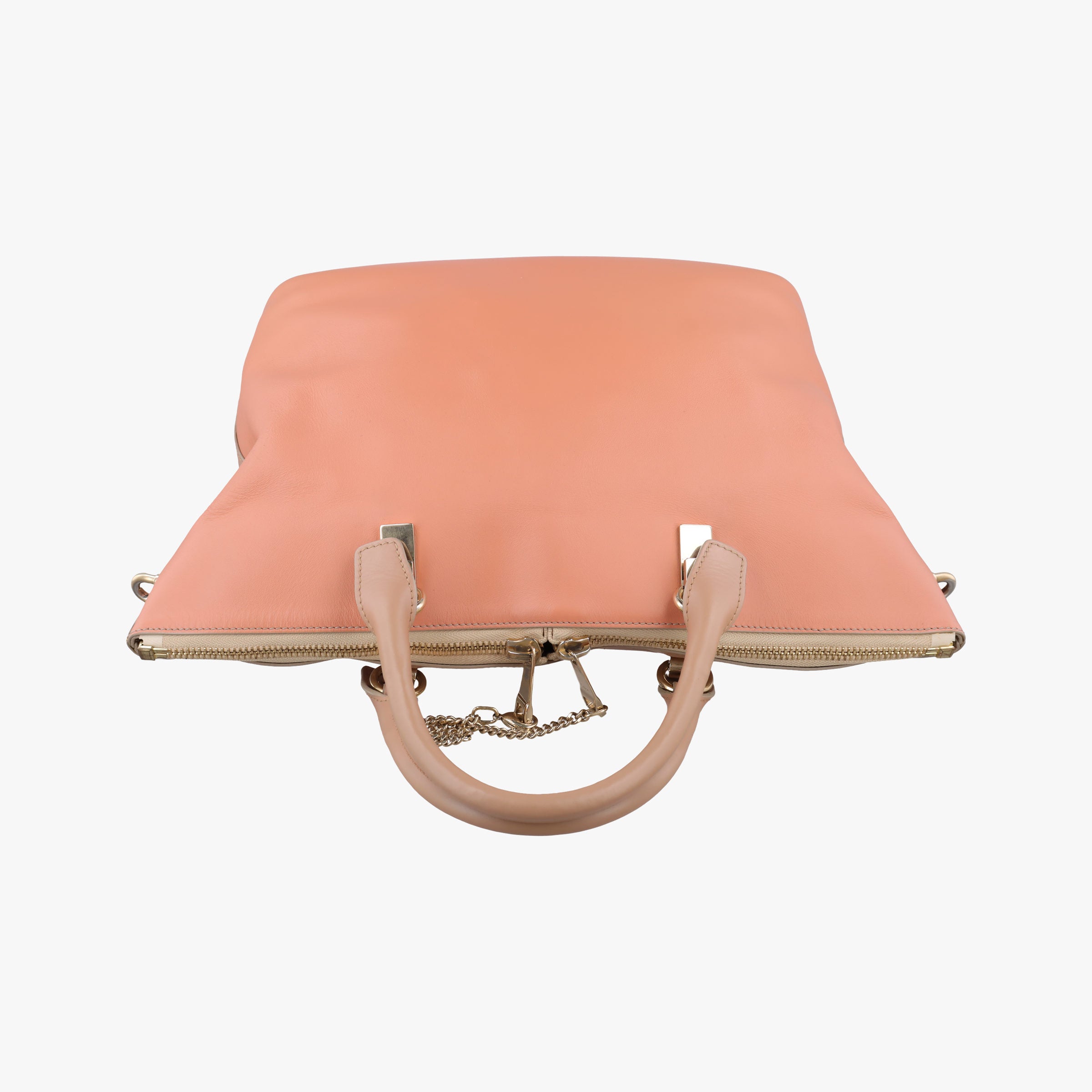 Pre-owned Chloe Baylee CoralxNude Leather  shoulderbag | stylenewstar