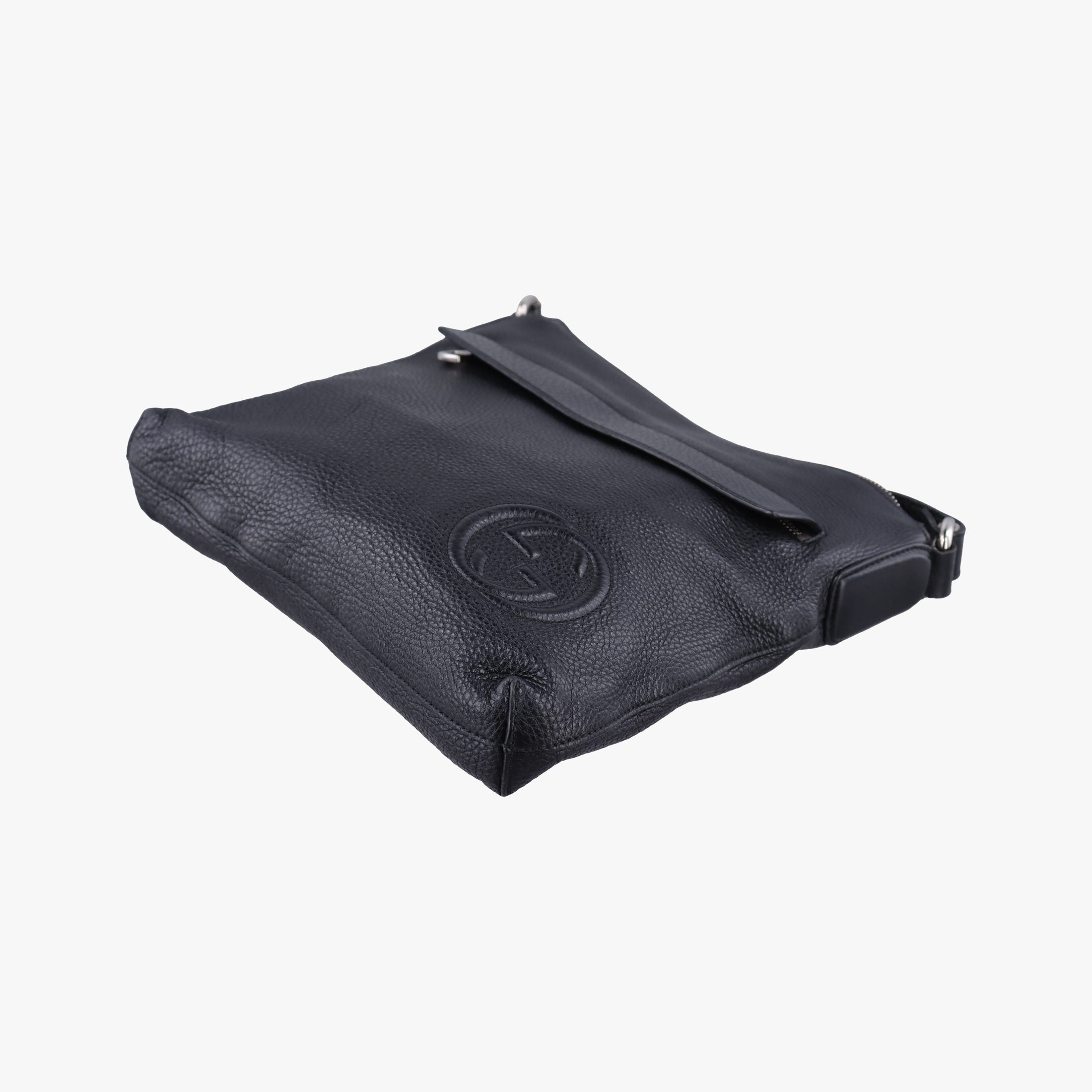 Vintage Gucci Interlocking G Logo Soho Messenger Black Leather 322059 shoulderbag | stylenewstar