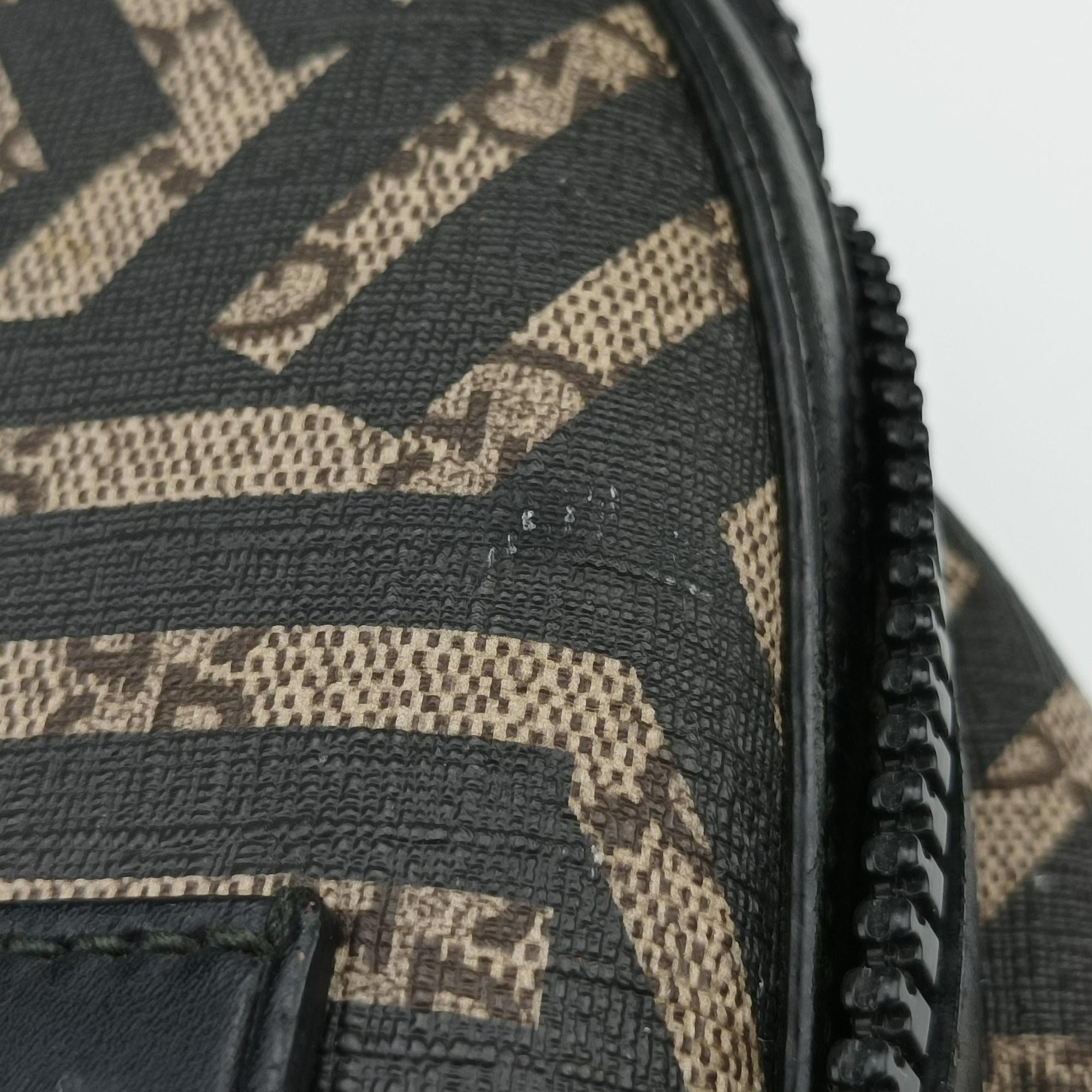 Pre-owned Gucci GG Blooms Beige×Black×Multicolor PVC coated canvas 406370 backpack/rucksack | stylenewstar