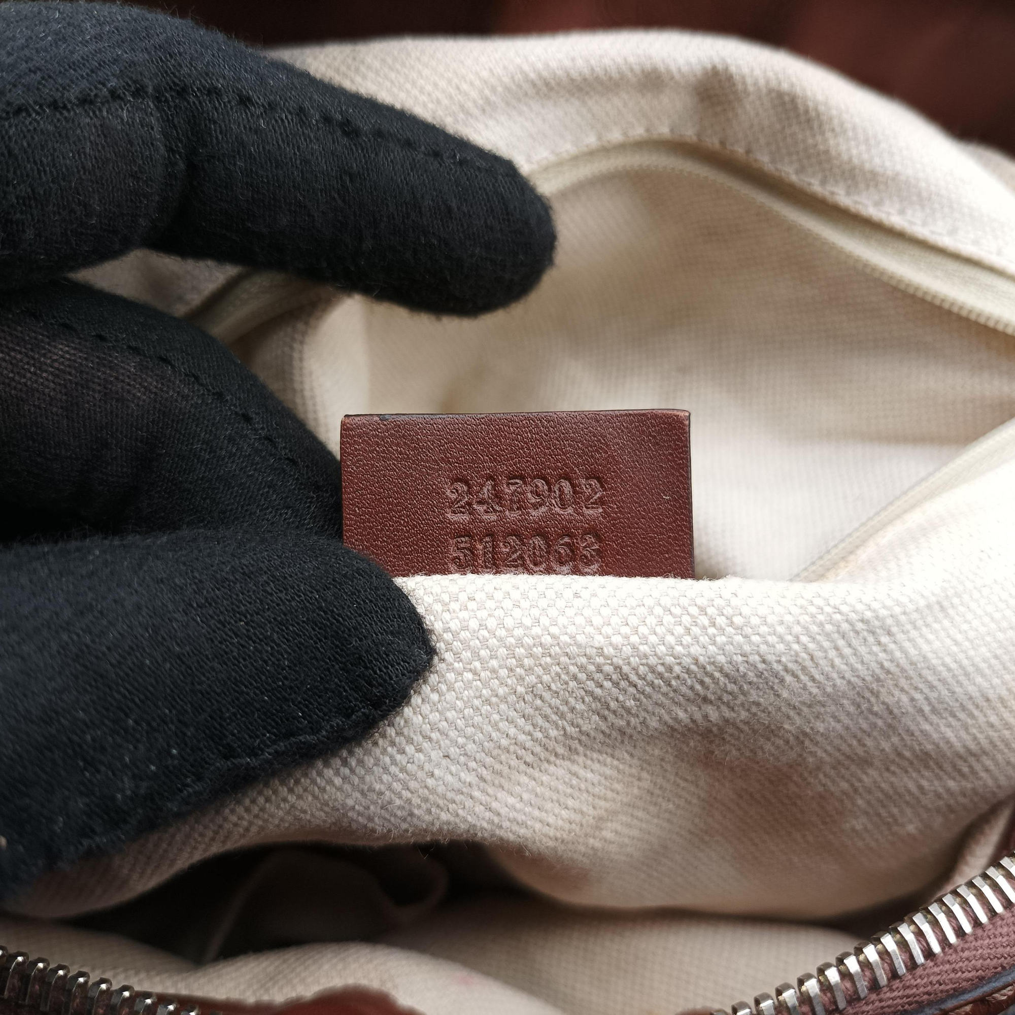 Pre-owned Gucci Sukey Beige Leather×Canvas 247902 handbag | stylenewstar