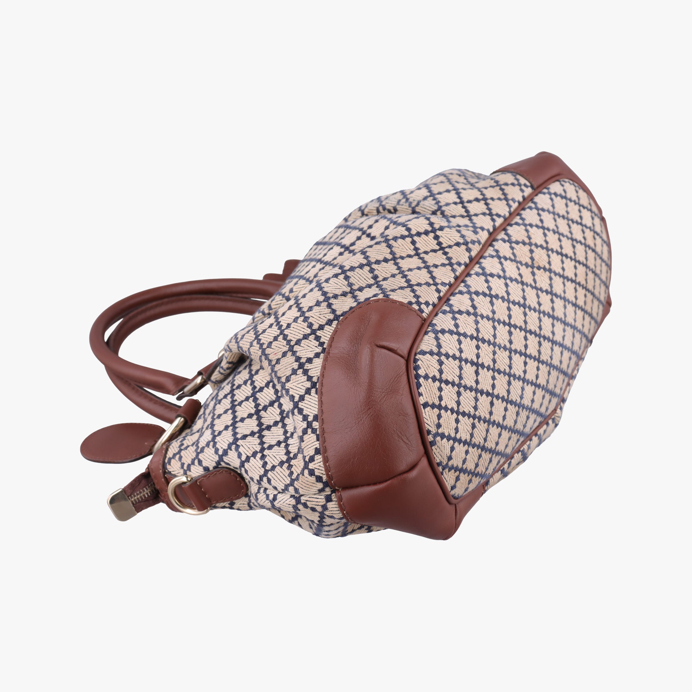 Pre-owned Gucci Sukey Beige Leather×Canvas 247902 handbag | stylenewstar