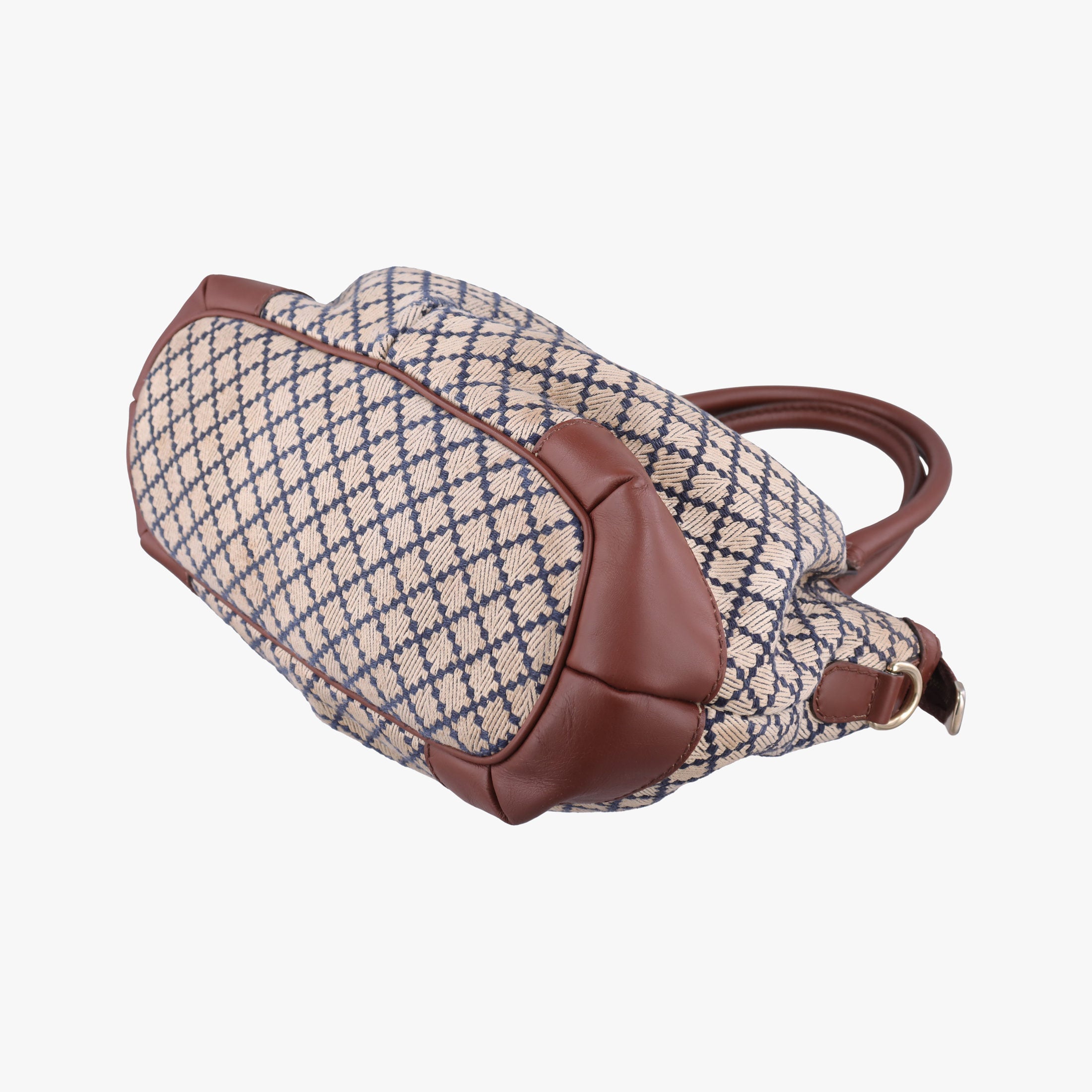 Pre-owned Gucci Sukey Beige Leather×Canvas 247902 handbag | stylenewstar