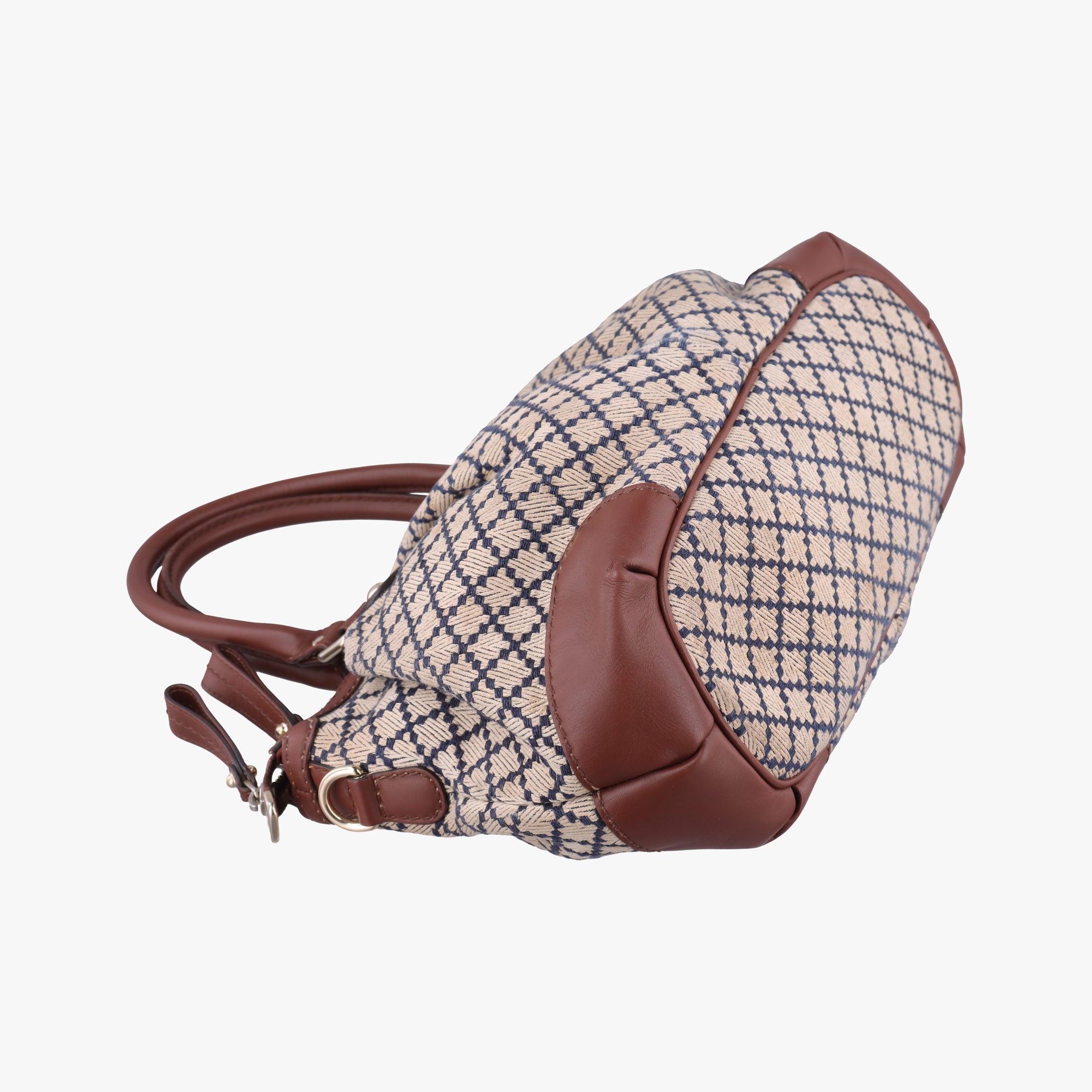 Pre-owned Gucci Sukey Beige Leather×Canvas 247902 handbag | stylenewstar