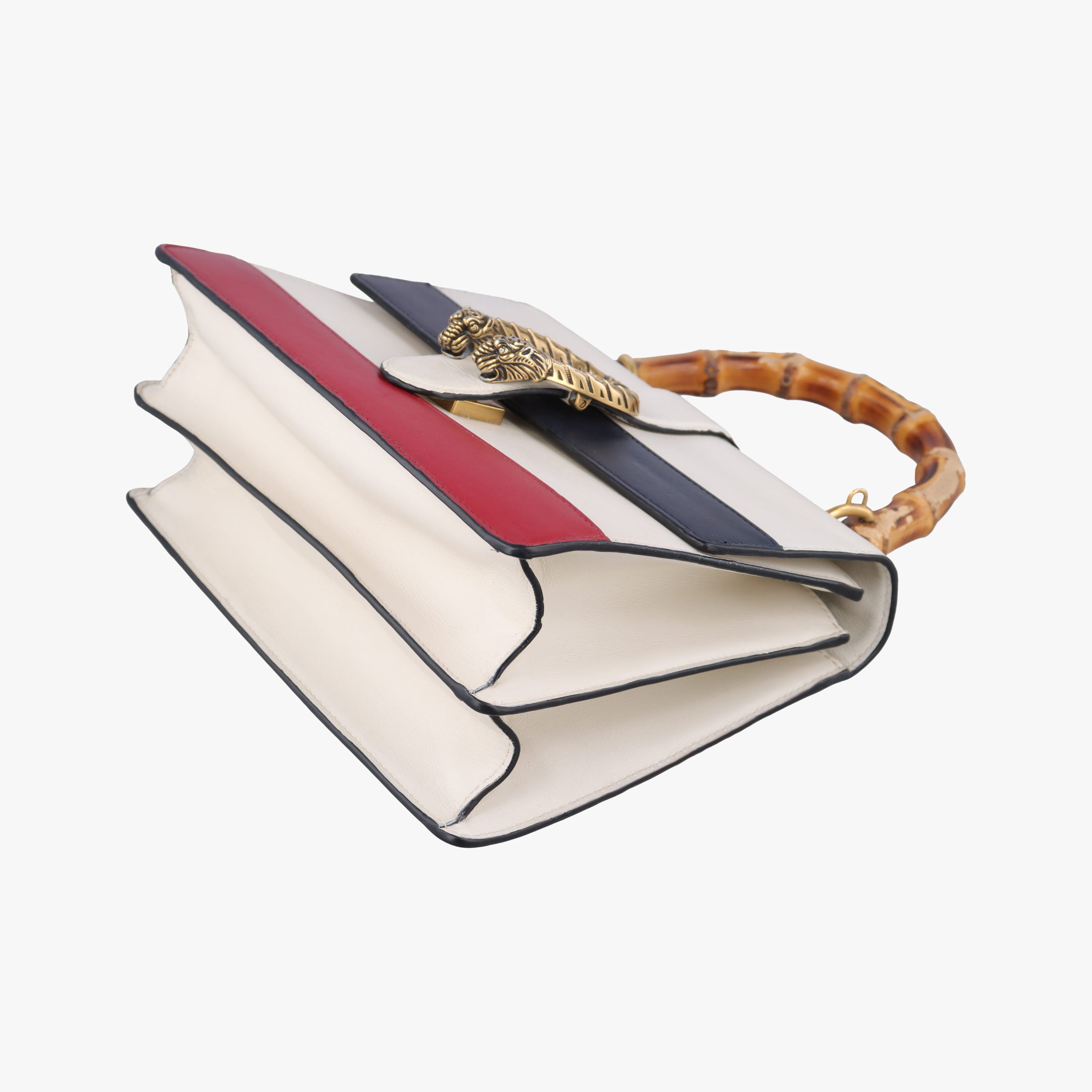 Pre-owned Gucci Dionysus White×navy×red Leather 448075 shoulderbag | stylenewstar