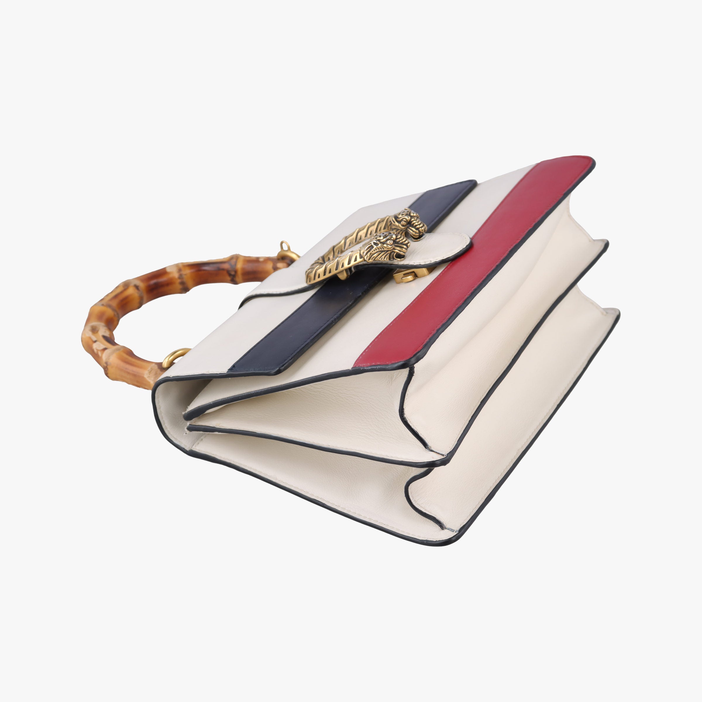 Pre-owned Gucci Dionysus White×navy×red Leather 448075 shoulderbag | stylenewstar