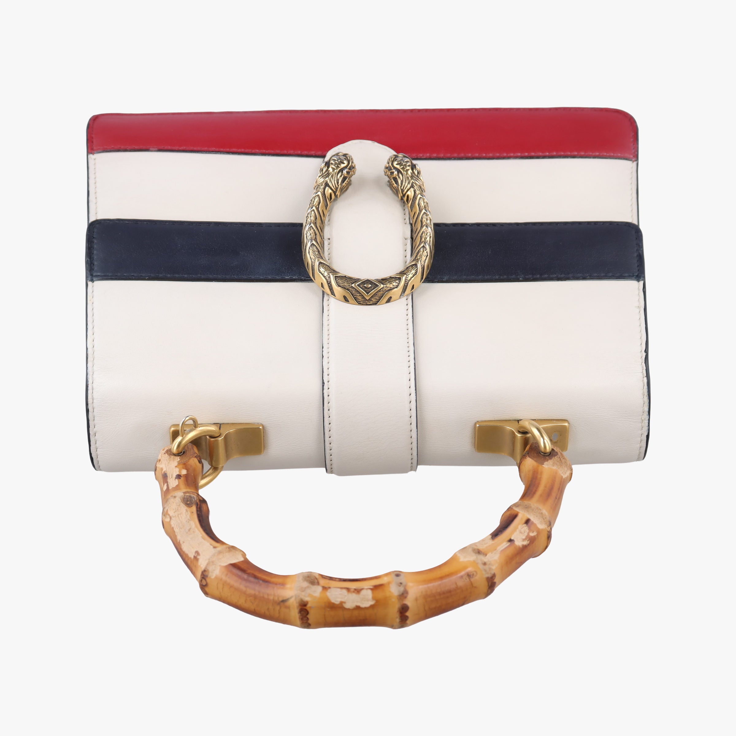 Pre-owned Gucci Dionysus White×navy×red Leather 448075 shoulderbag | stylenewstar