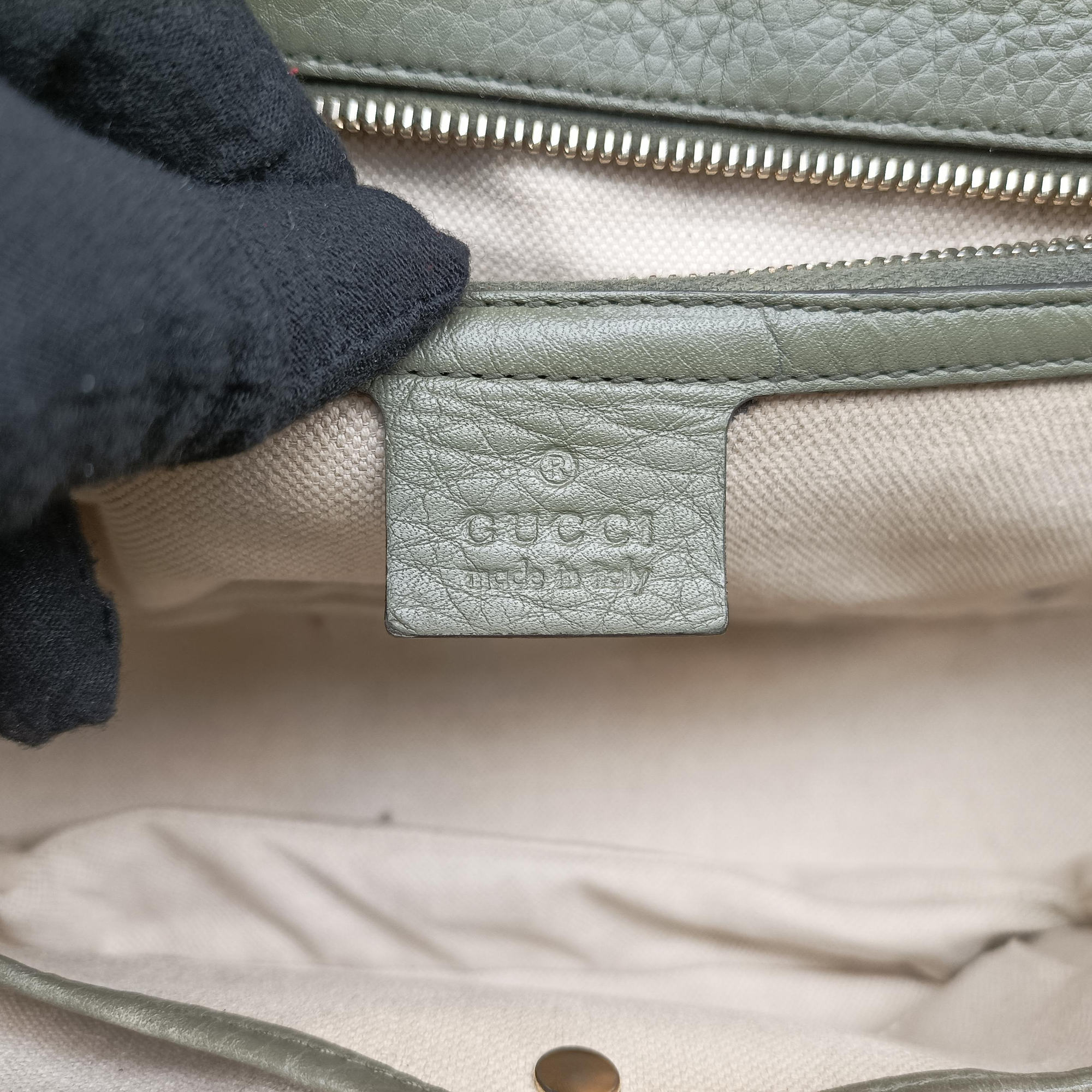 Secondhand Gucci New Bamboo Green Leather 254884 shoulderbag | stylenewstar