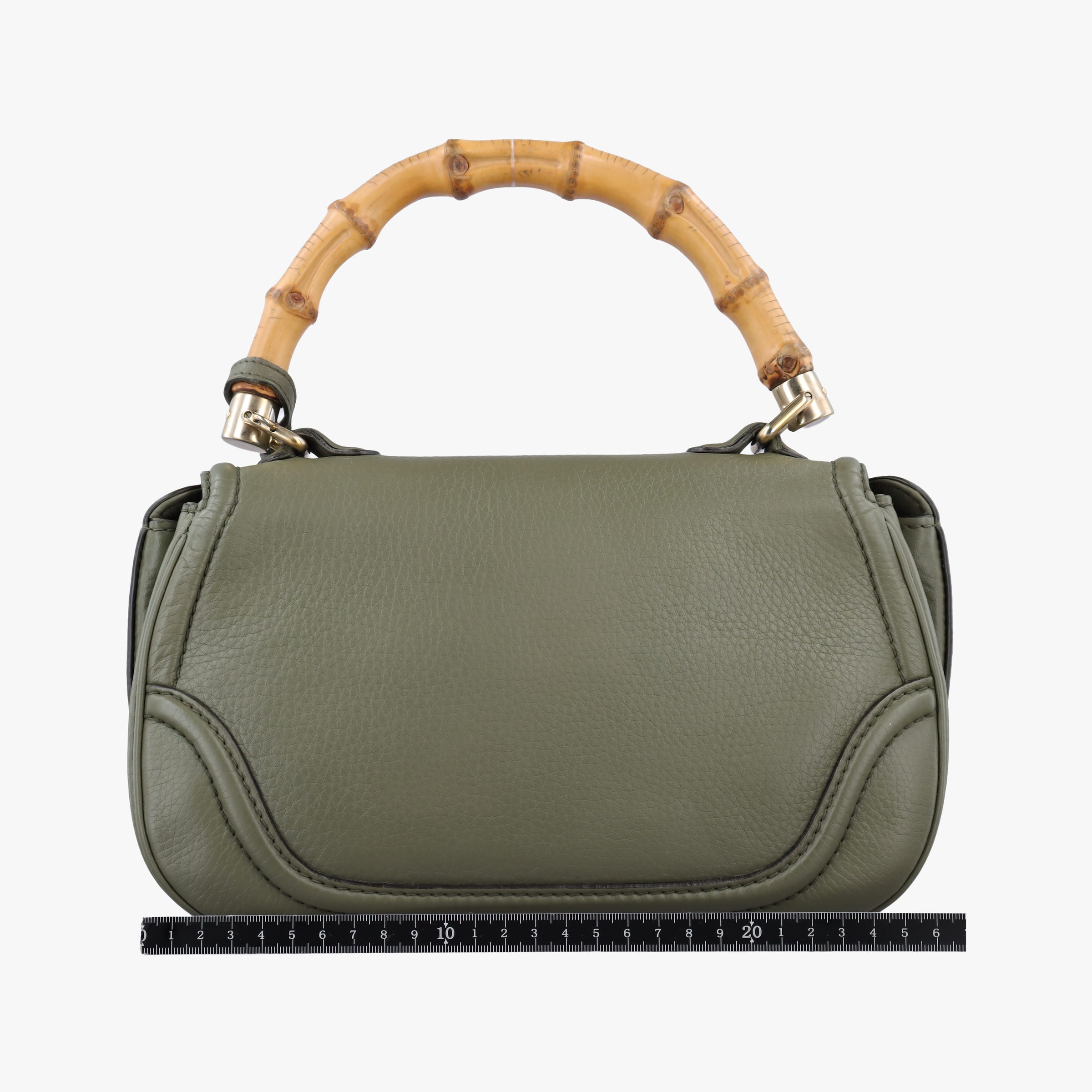 Secondhand Gucci New Bamboo Green Leather 254884 shoulderbag | stylenewstar