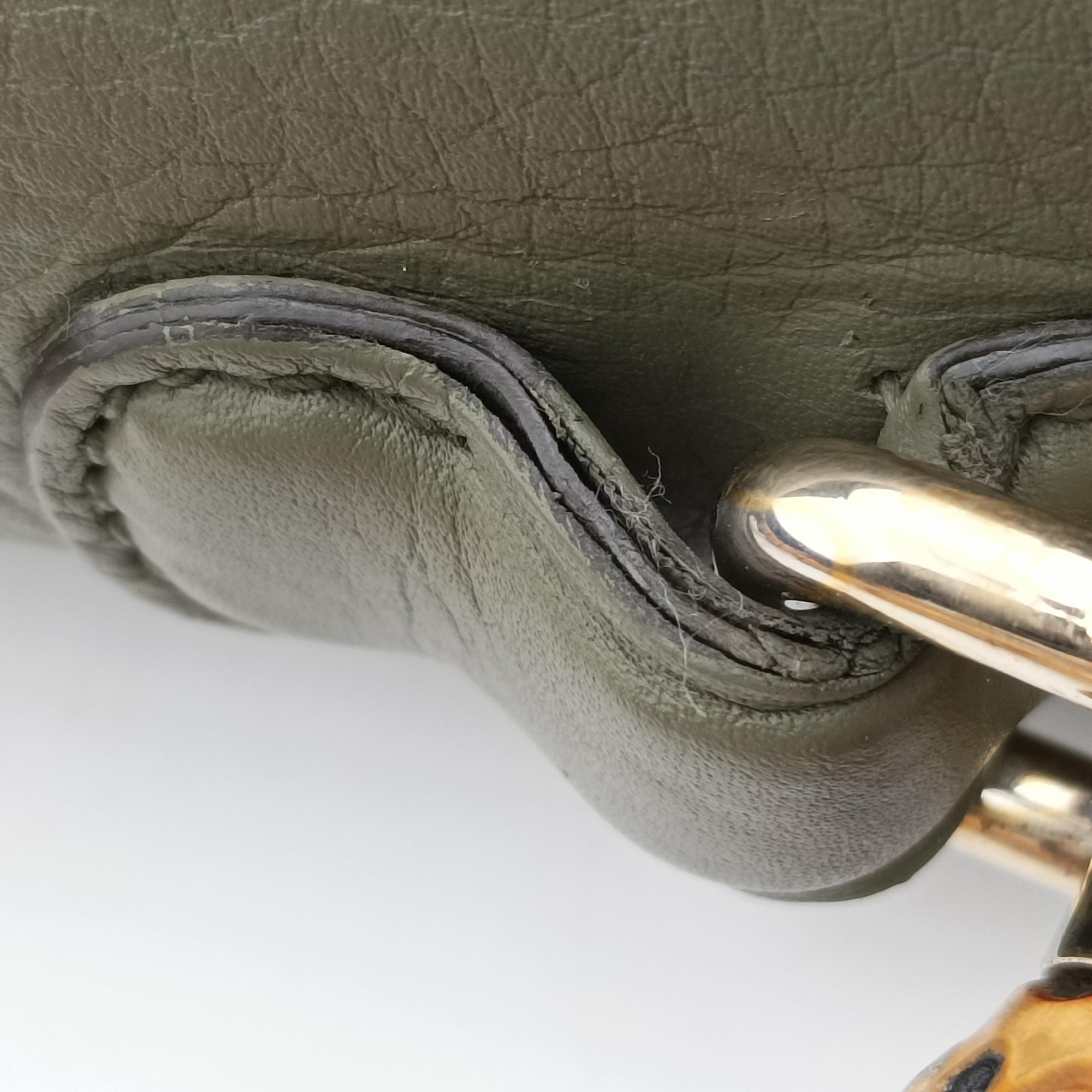 Secondhand Gucci New Bamboo Green Leather 254884 shoulderbag | stylenewstar