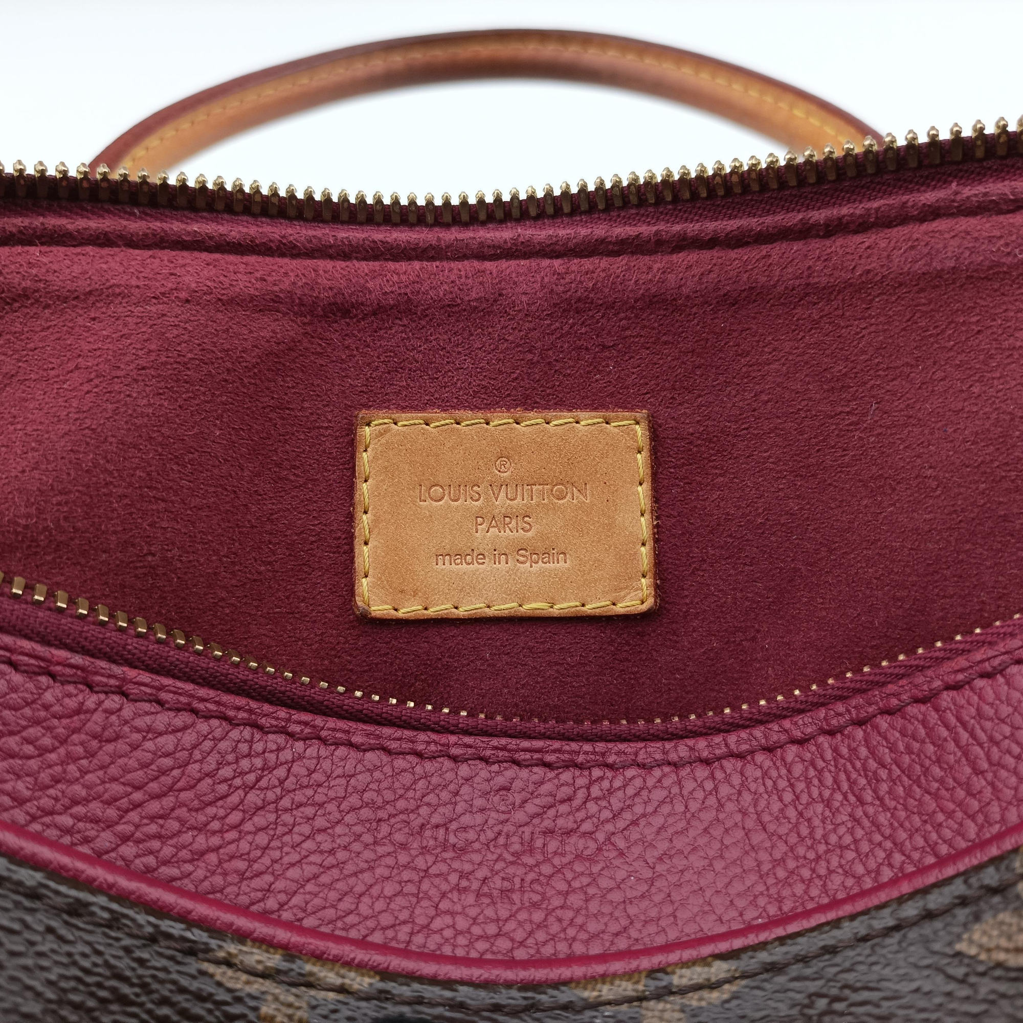 Secondhand Louis Vuitton PALLAS brown×MARRON Monogram Canvas×calf leather M50067 shoulderbag | stylenewstar