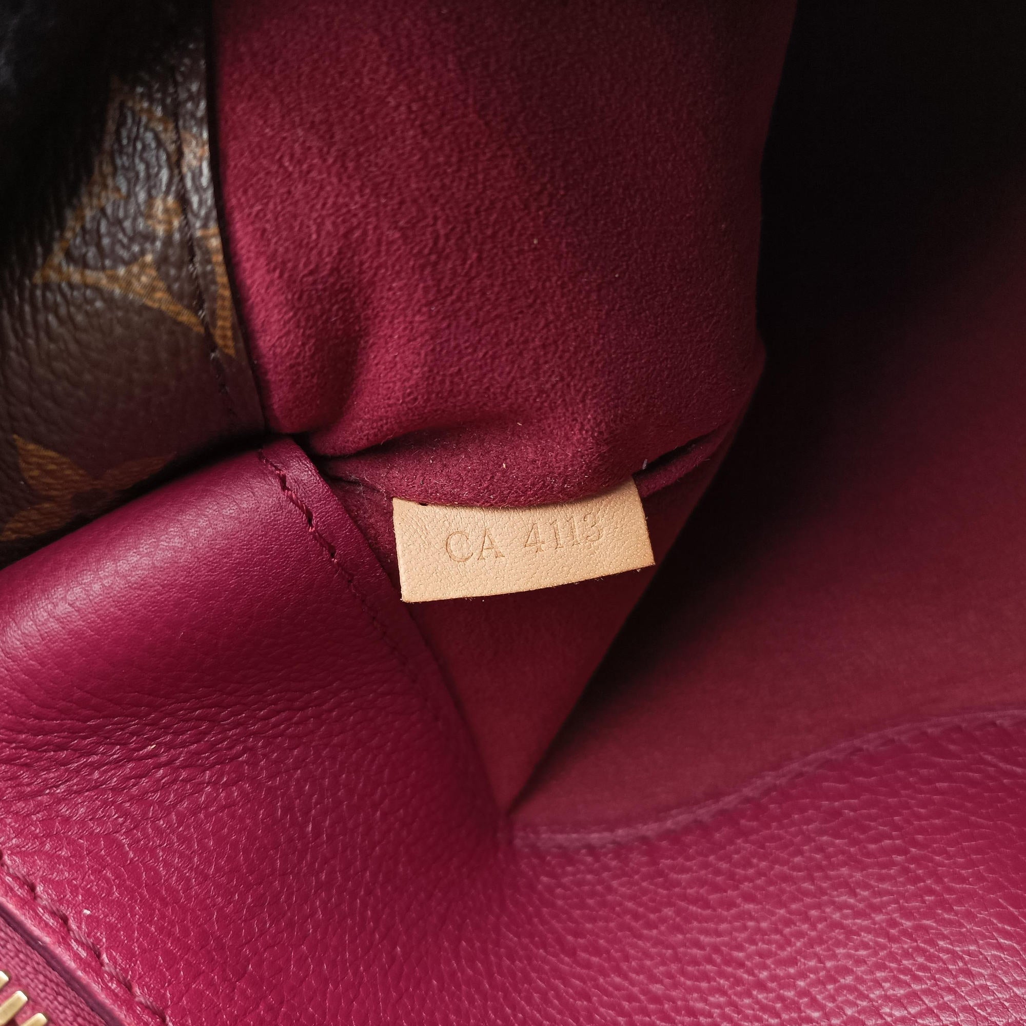 Secondhand Louis Vuitton PALLAS brown×MARRON Monogram Canvas×calf leather M50067 shoulderbag | stylenewstar