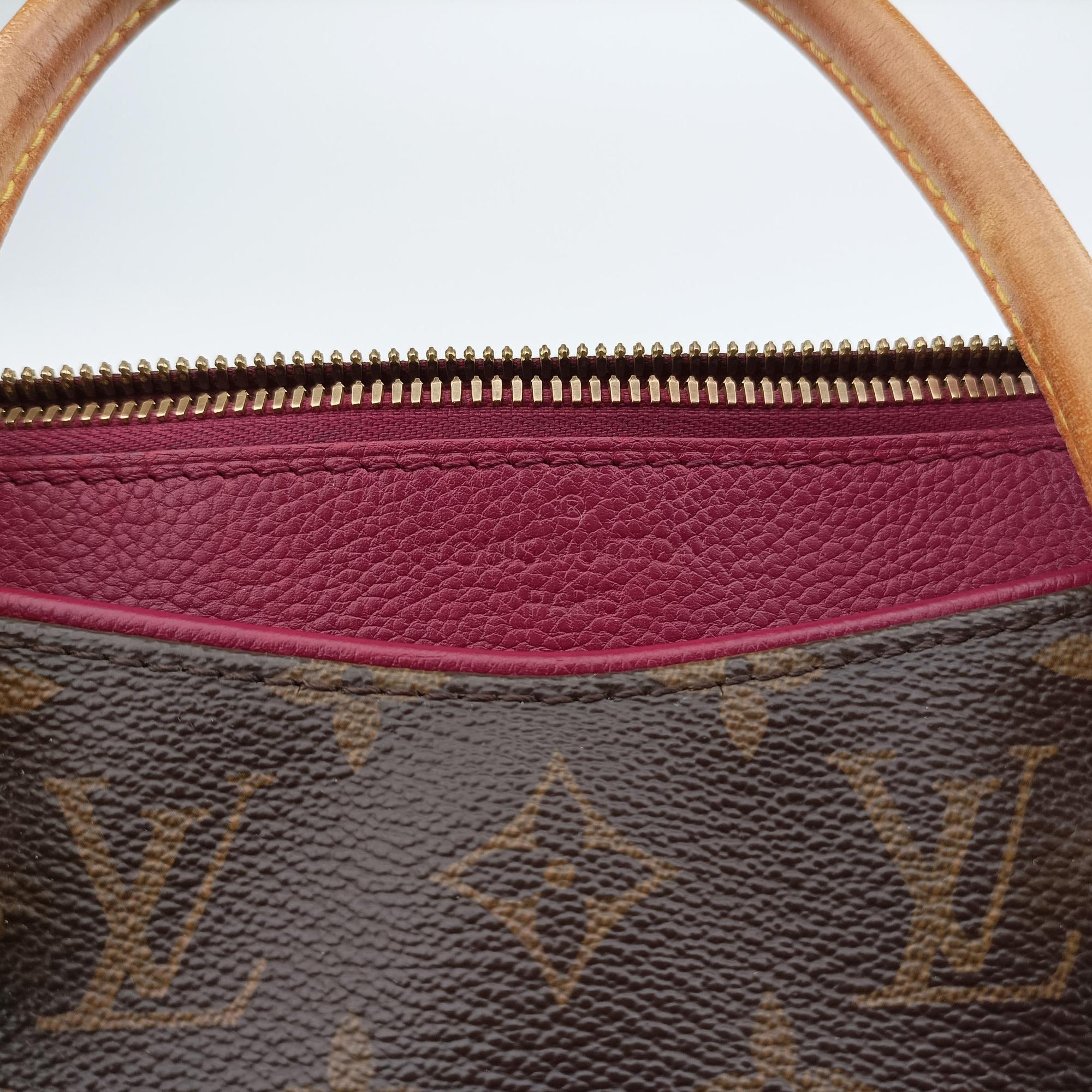 Secondhand Louis Vuitton PALLAS brown×MARRON Monogram Canvas×calf leather M50067 shoulderbag | stylenewstar