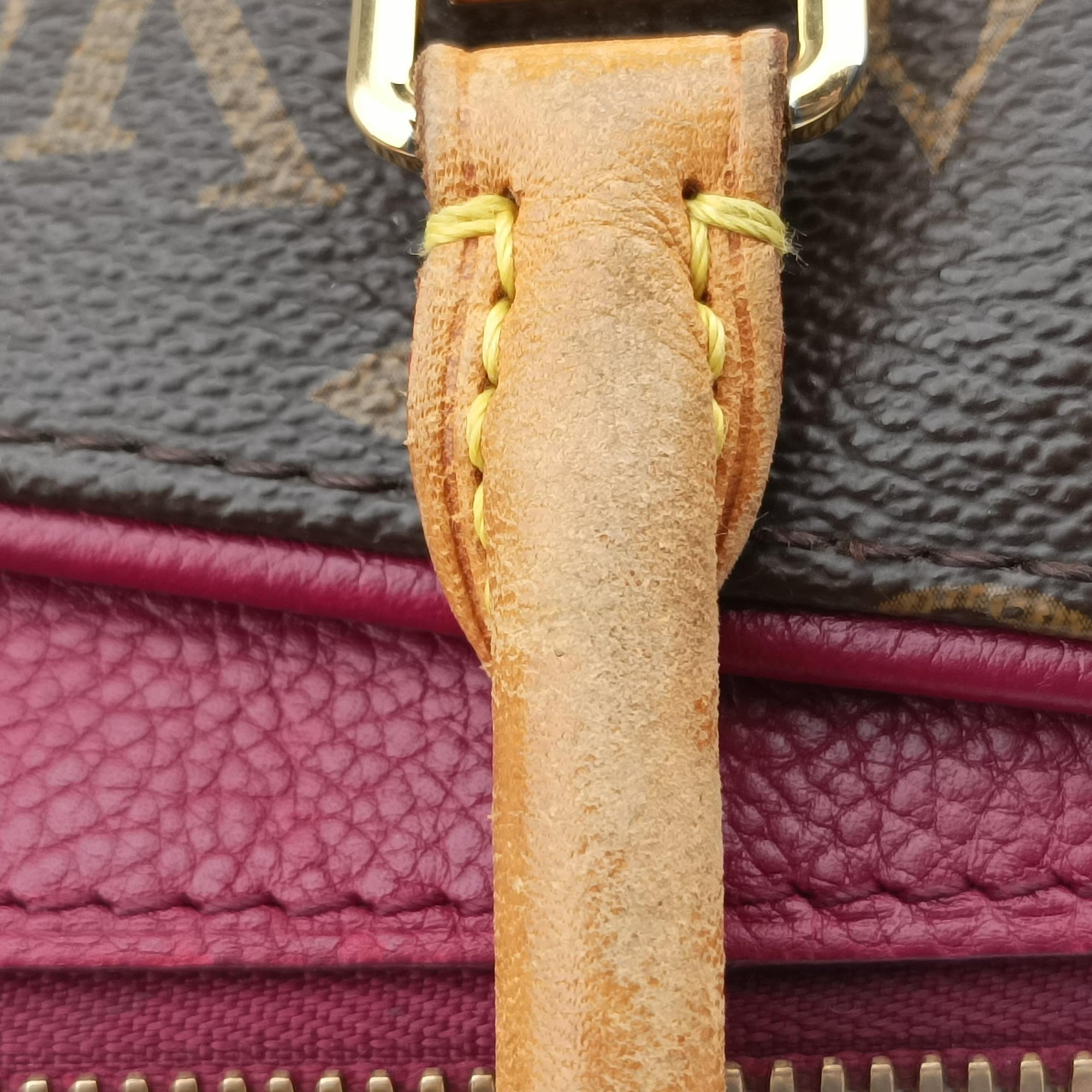 Secondhand Louis Vuitton PALLAS brown×MARRON Monogram Canvas×calf leather M50067 shoulderbag | stylenewstar