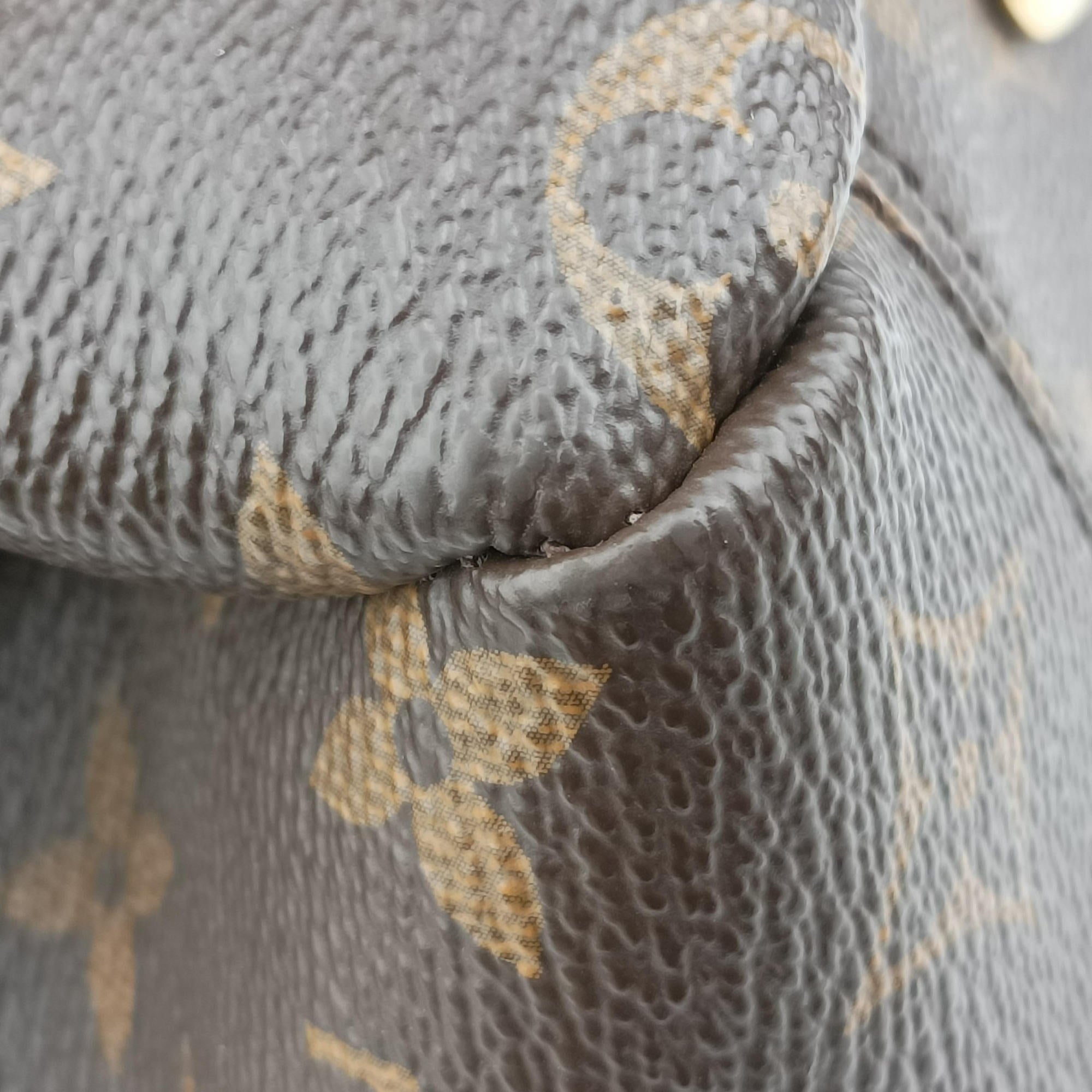 Secondhand Louis Vuitton PALLAS brown×MARRON Monogram Canvas×calf leather M50067 shoulderbag | stylenewstar