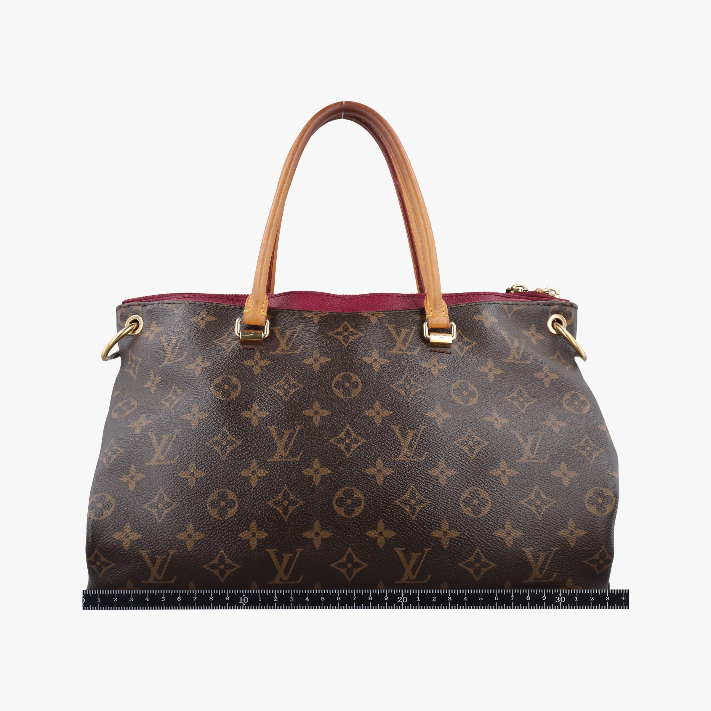 Secondhand Louis Vuitton PALLAS brown×MARRON Monogram Canvas×calf leather M50067 shoulderbag | stylenewstar