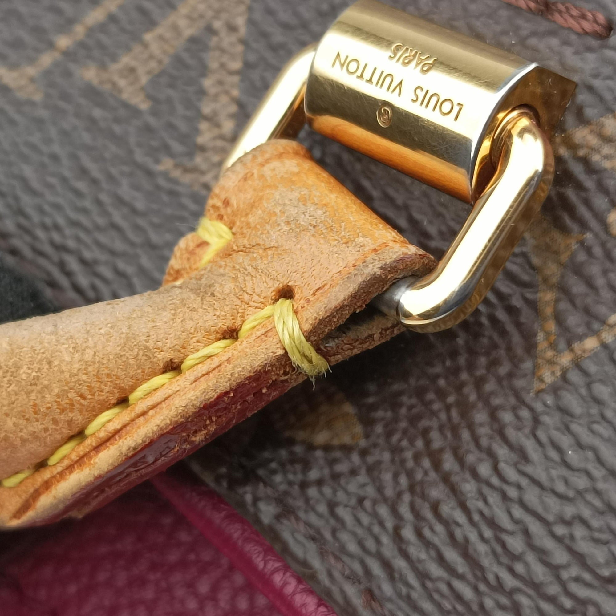 Secondhand Louis Vuitton PALLAS brown×MARRON Monogram Canvas×calf leather M50067 shoulderbag | stylenewstar