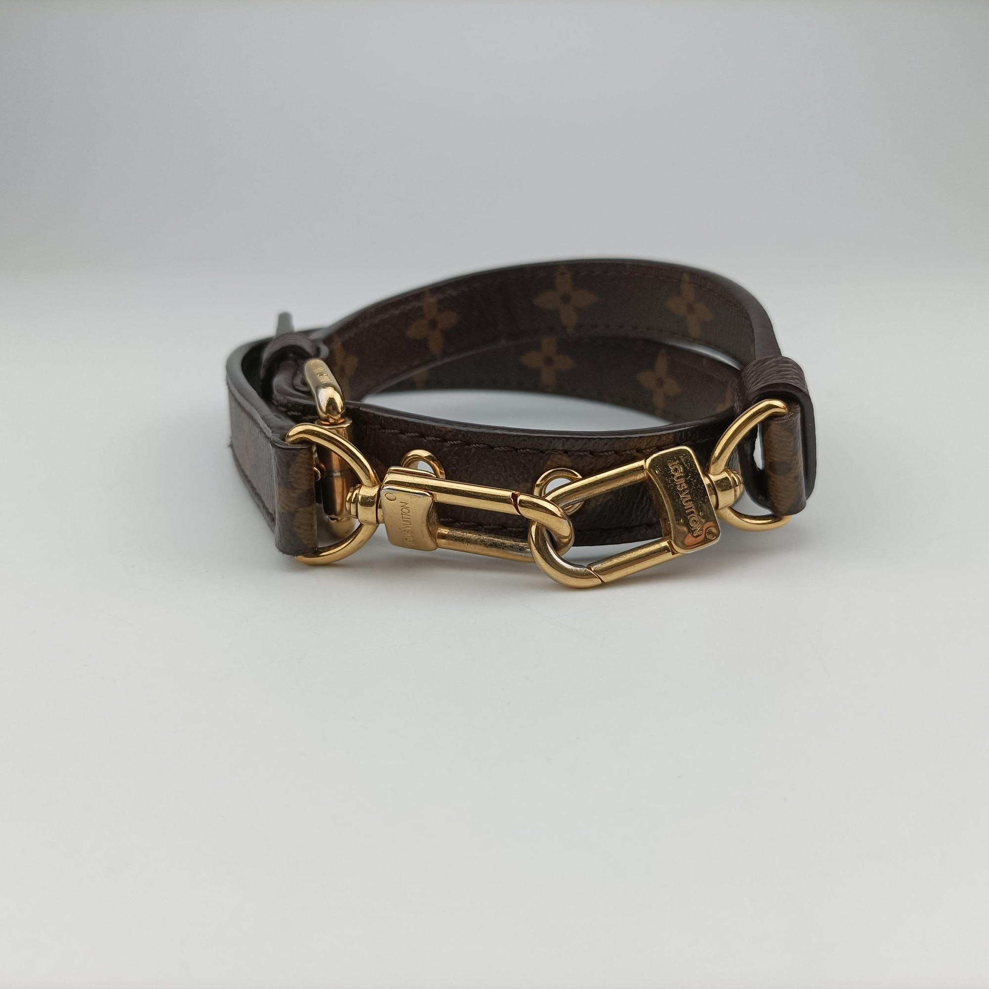 Secondhand Louis Vuitton PALLAS brown×MARRON Monogram Canvas×calf leather M50067 shoulderbag | stylenewstar