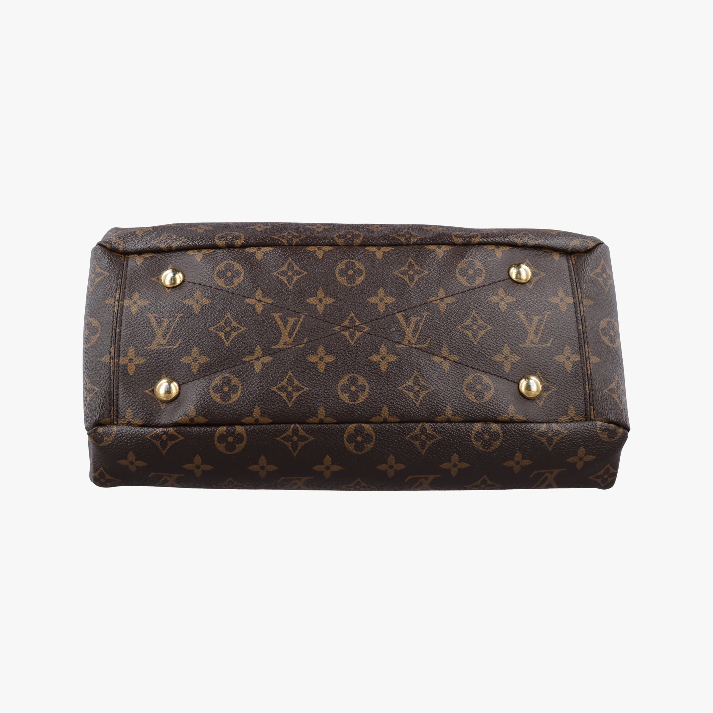 Secondhand Louis Vuitton PALLAS brown×MARRON Monogram Canvas×calf leather M50067 shoulderbag | stylenewstar