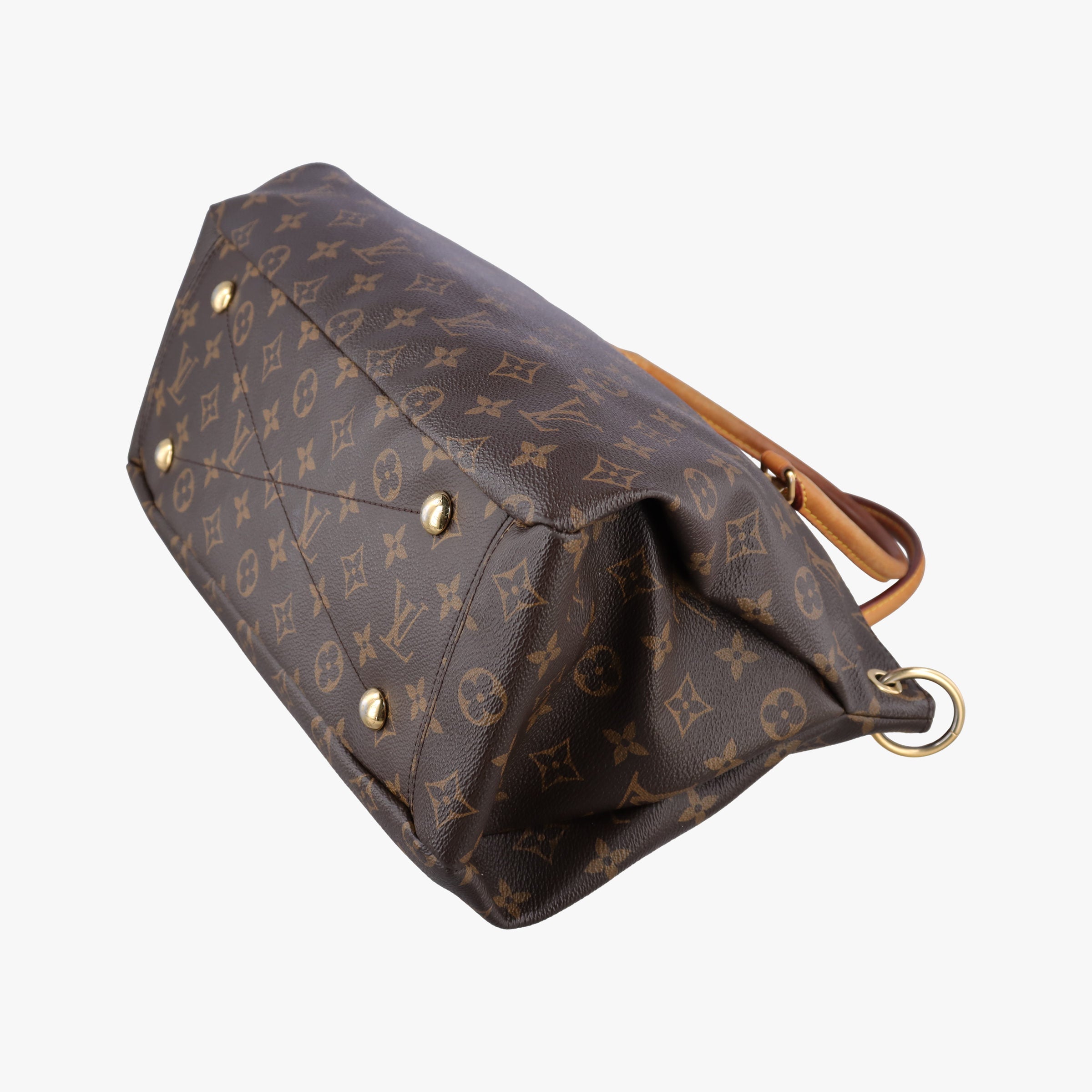 Secondhand Louis Vuitton PALLAS brown×MARRON Monogram Canvas×calf leather M50067 shoulderbag | stylenewstar