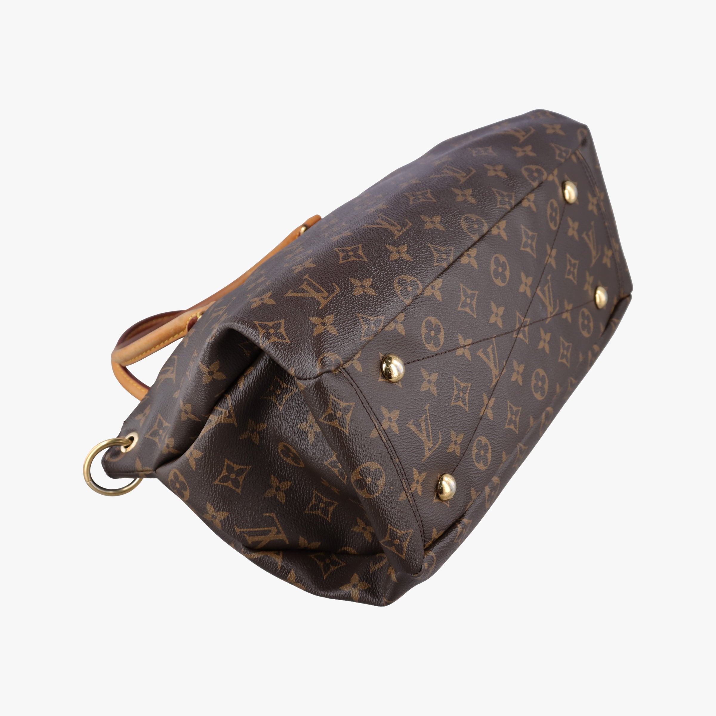 Secondhand Louis Vuitton PALLAS brown×MARRON Monogram Canvas×calf leather M50067 shoulderbag | stylenewstar