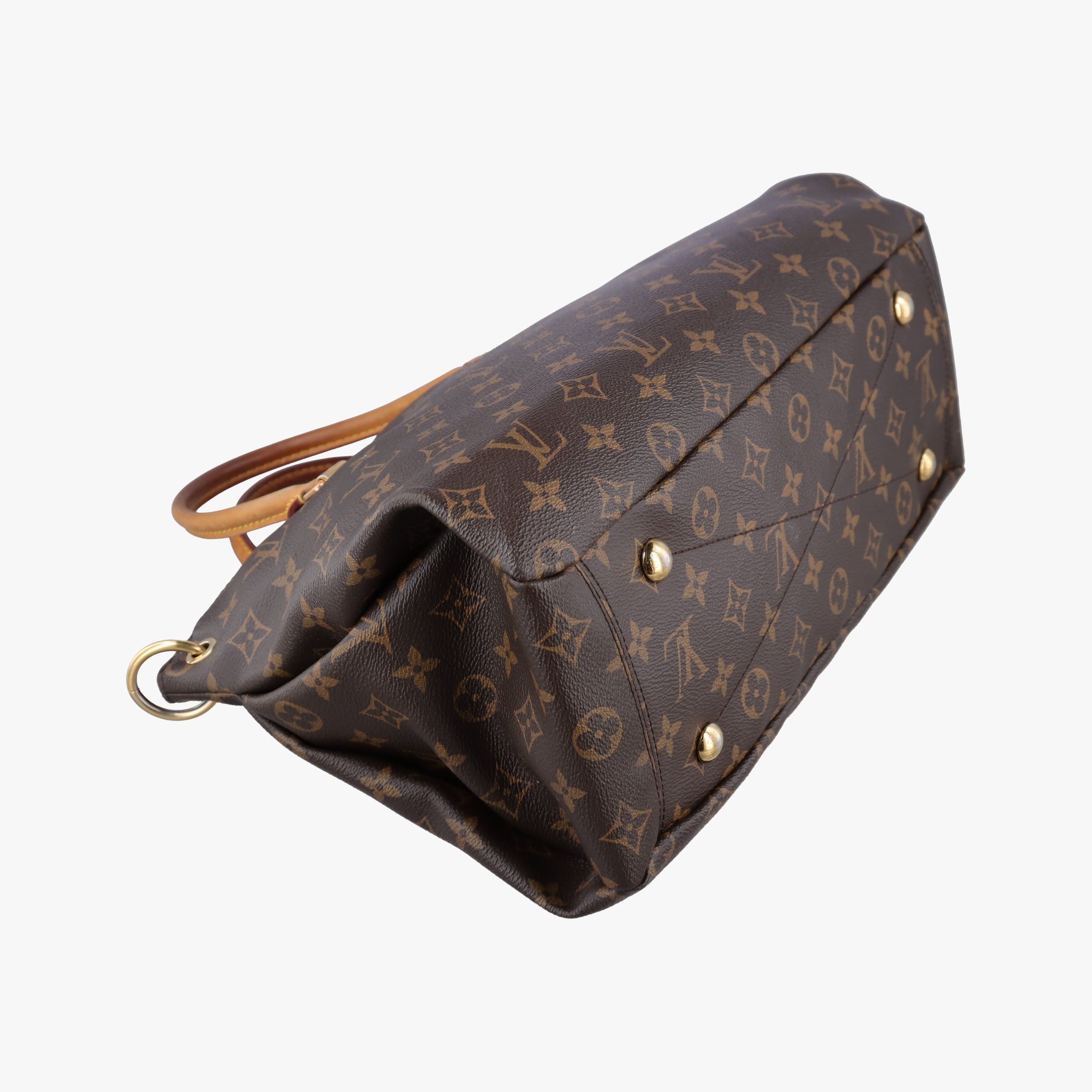 Secondhand Louis Vuitton PALLAS brown×MARRON Monogram Canvas×calf leather M50067 shoulderbag | stylenewstar