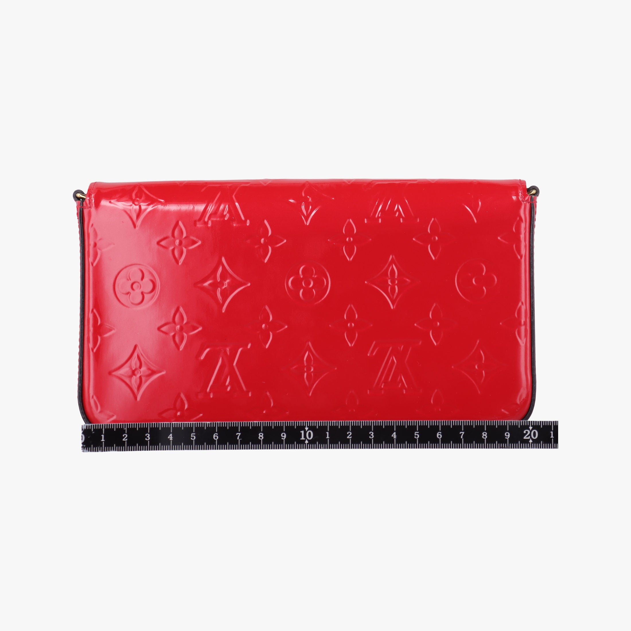 Pre-owned Louis Vuitton Pochette Felicie CERISE Vernis M61293 shoulderbag | stylenewstar