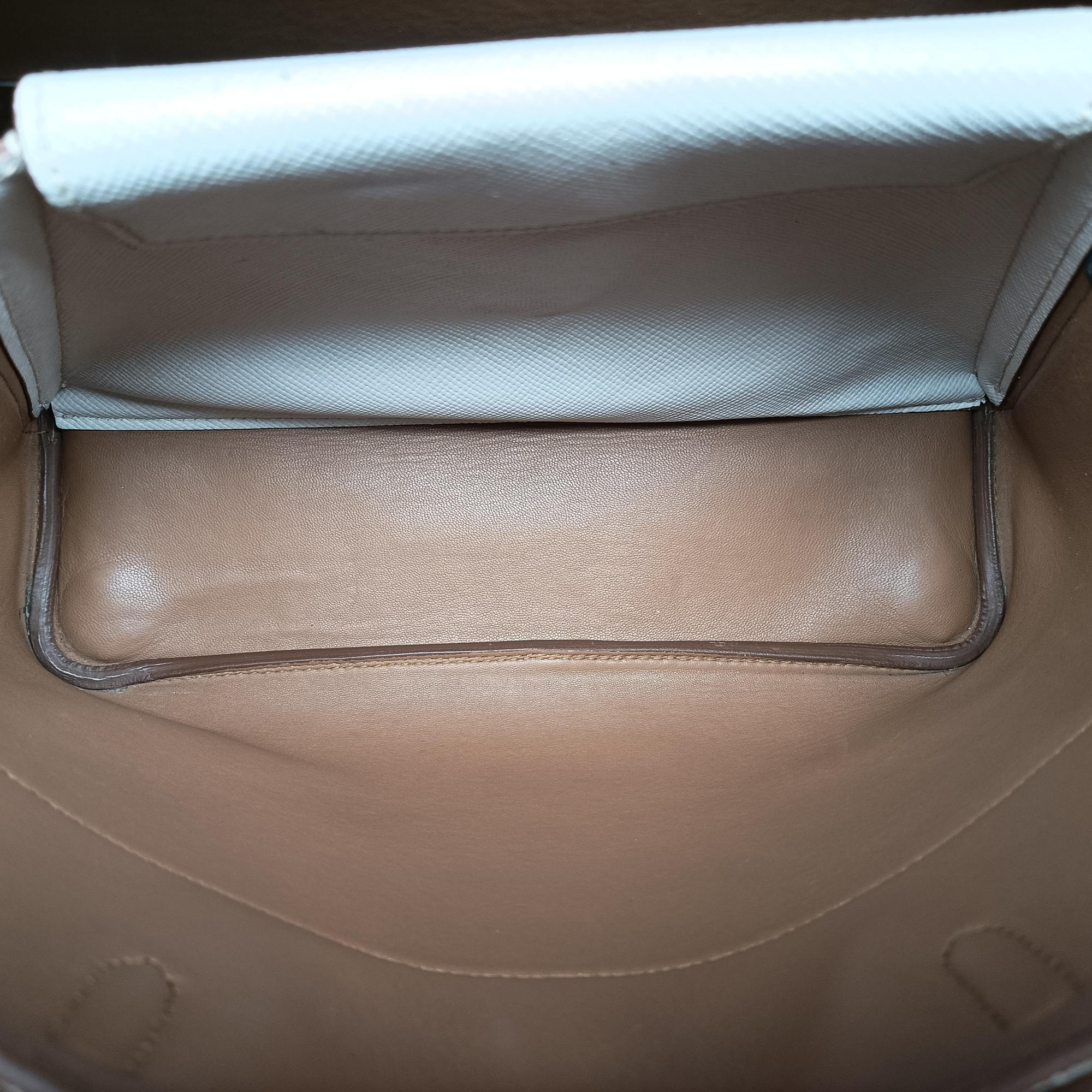 Pre-owned Prada Half Flap Double Turn Lock White SAFFIANO Leather BN2821 shoulderbag | stylenewstar