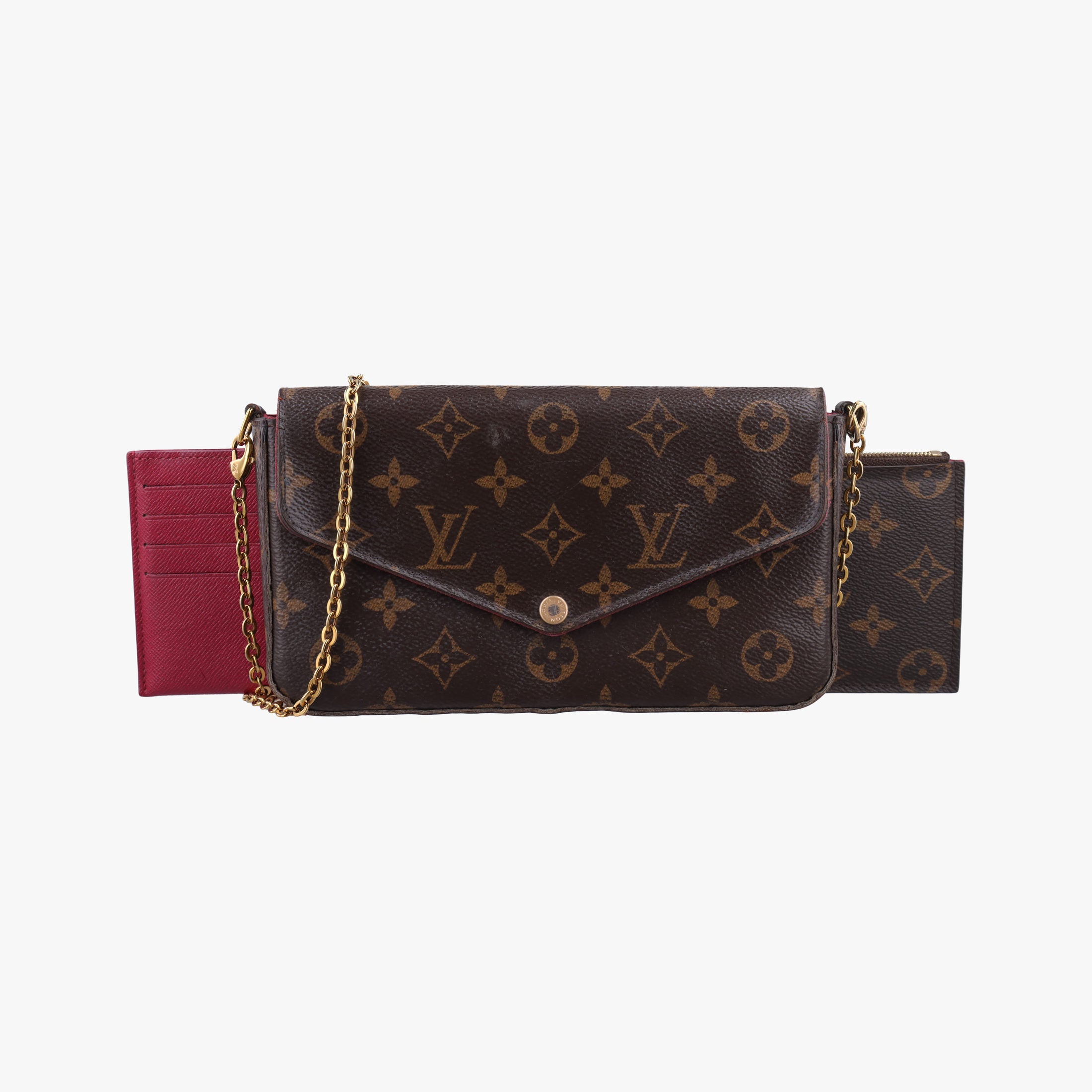 Vintage Louis Vuitton Pochette Felicie Brown Monogram Canvas M61276 shoulderbag | stylenewstar